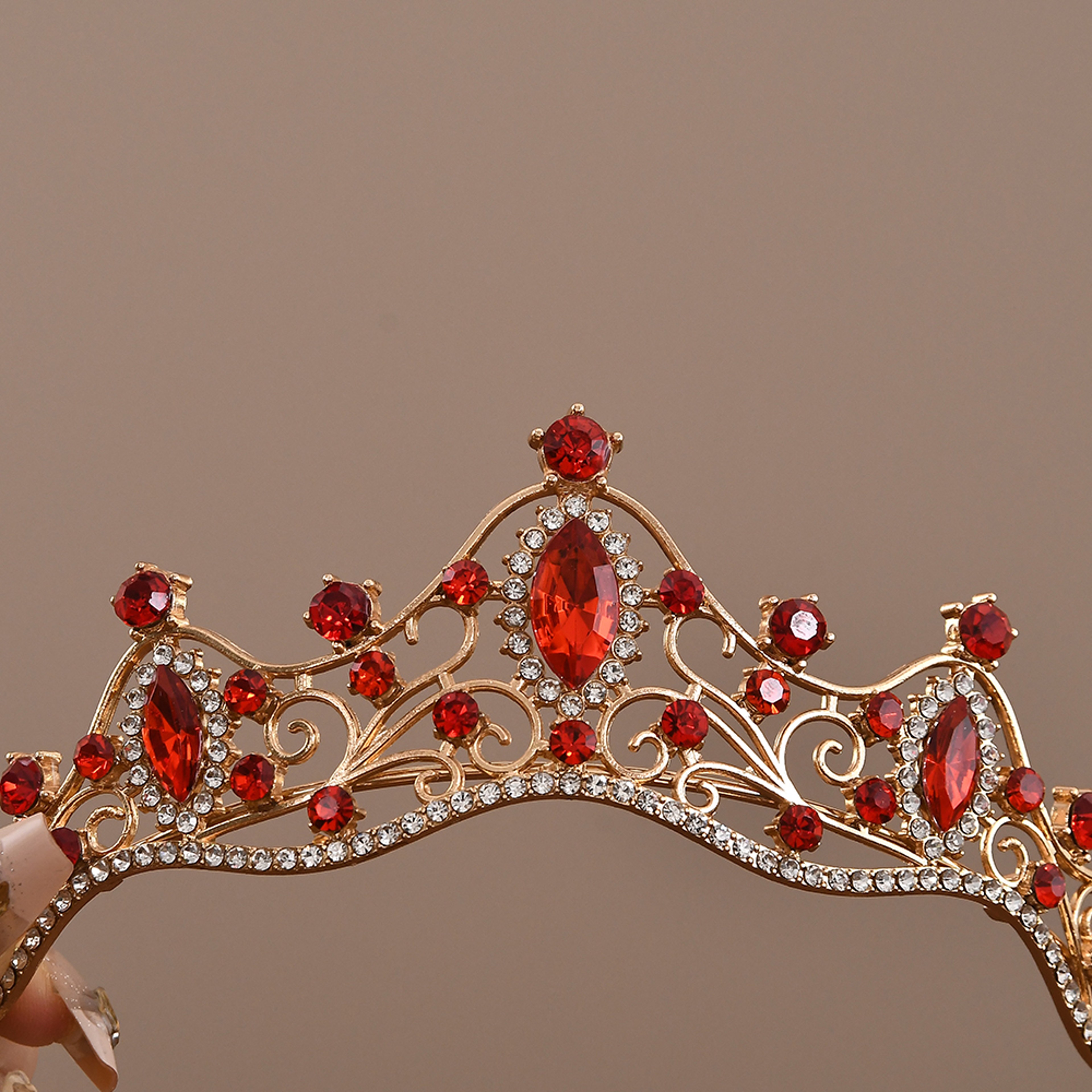Princess Queen Vintage Baroque Crystal Crown Tiara  Rhinestone Bridal Jewelry For Women 6