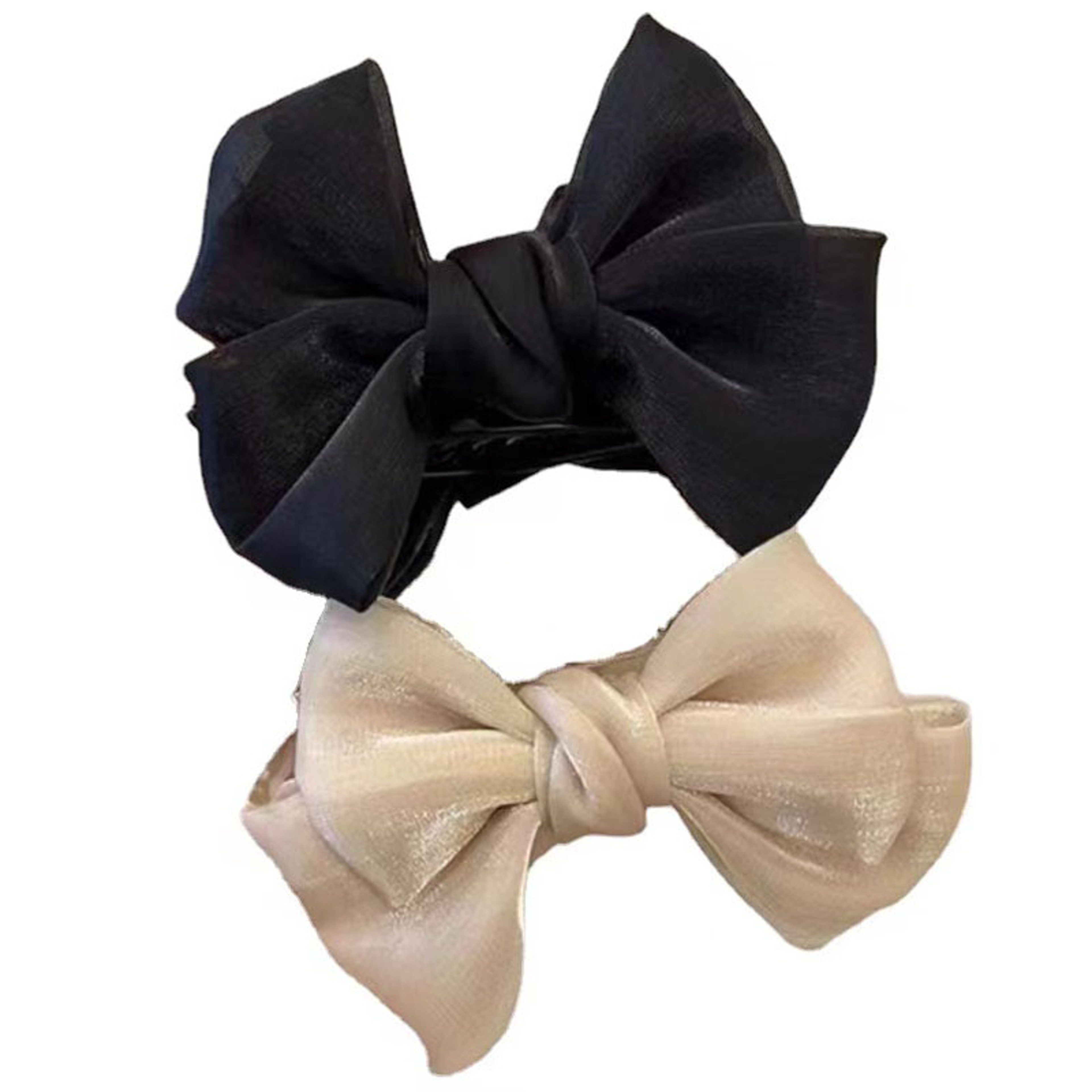 Elegant Bow Mesh Hair Clip For Women  KoreanInspired Fashion Hair Accessory For Ponytail  Braid 4