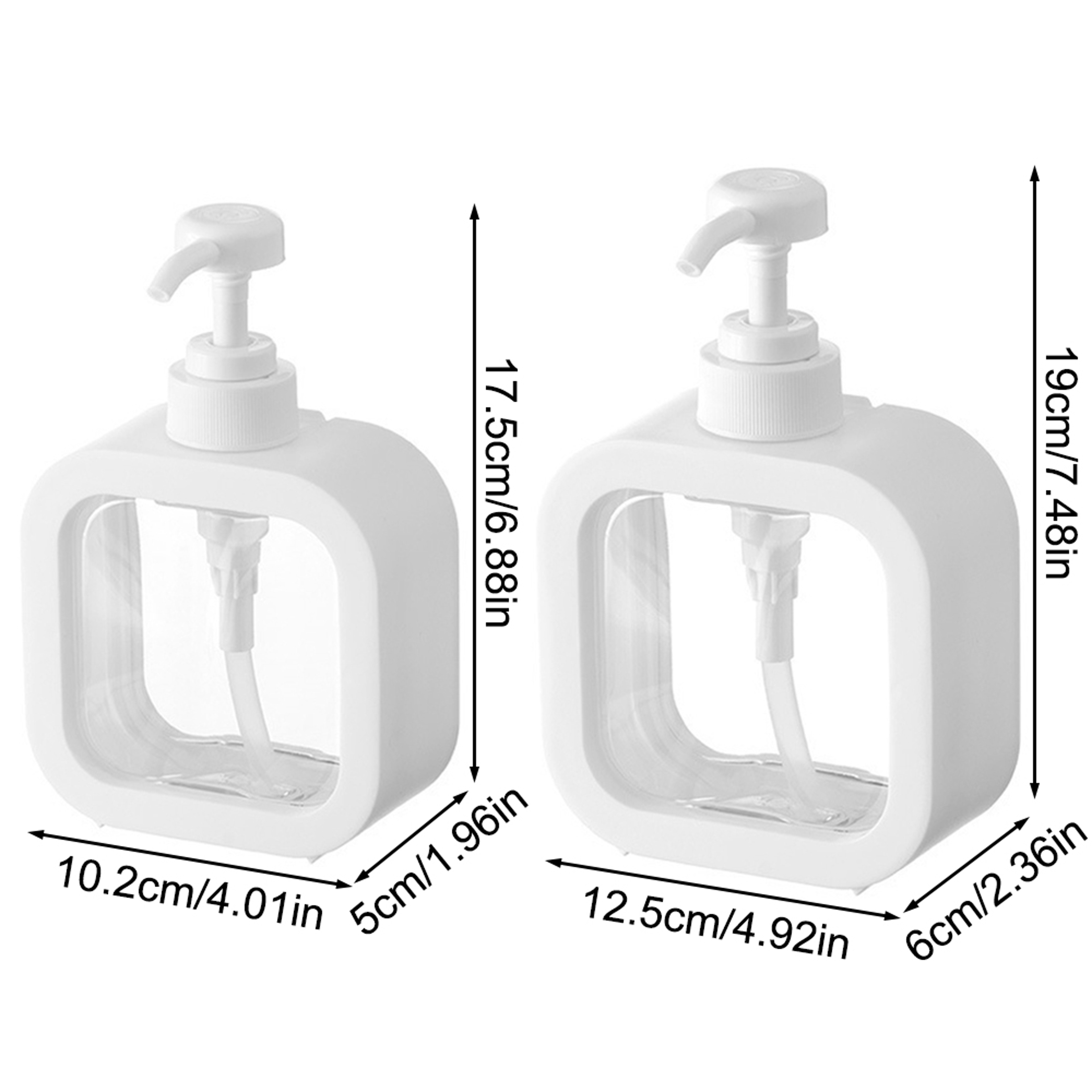 Transparent Soap Dispenser Bottle  Travel  Bathroom Ready Press  Refill 3