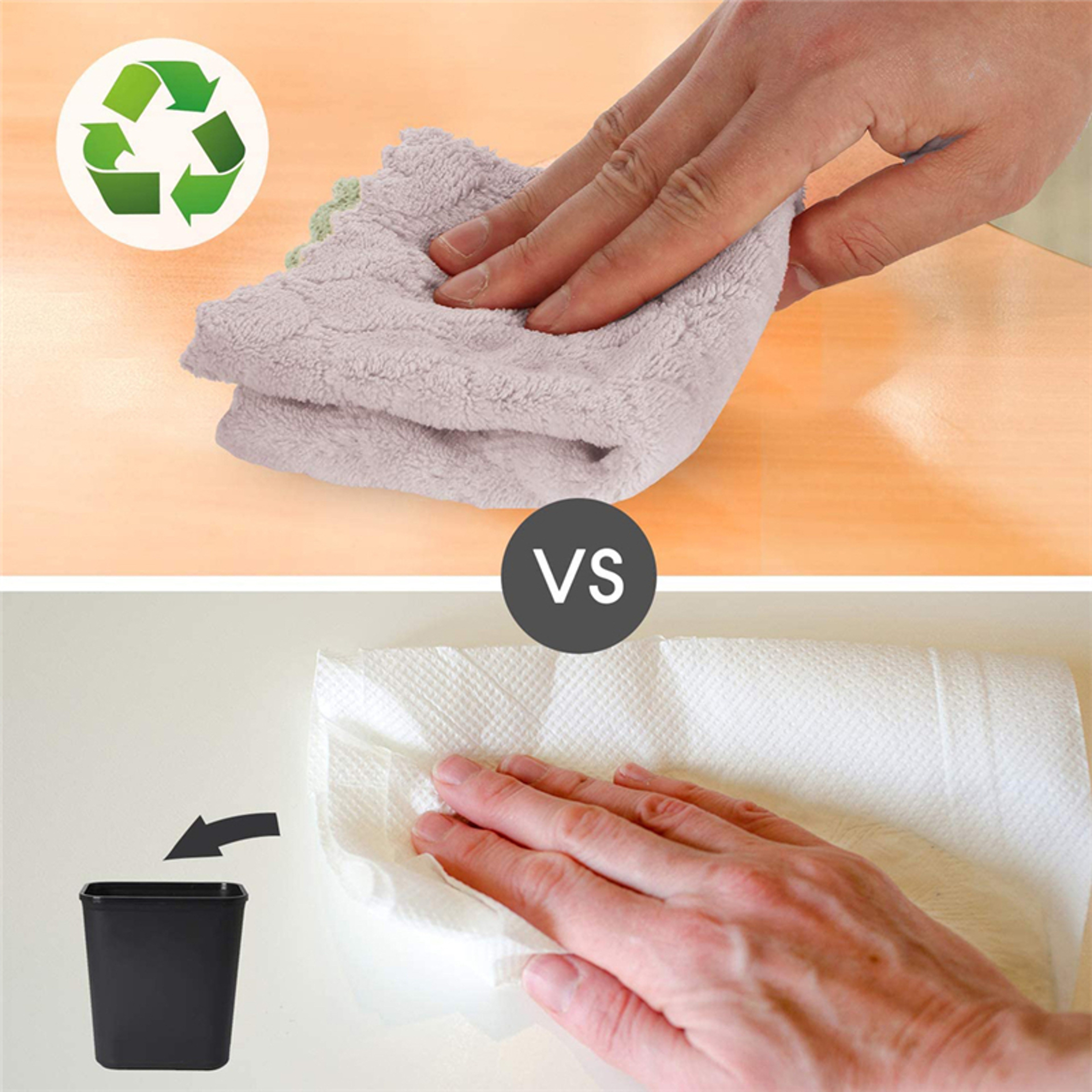 Super Absorbent Coral Velvet Kitchen Dish Towels  Quick Dry  Washable 4