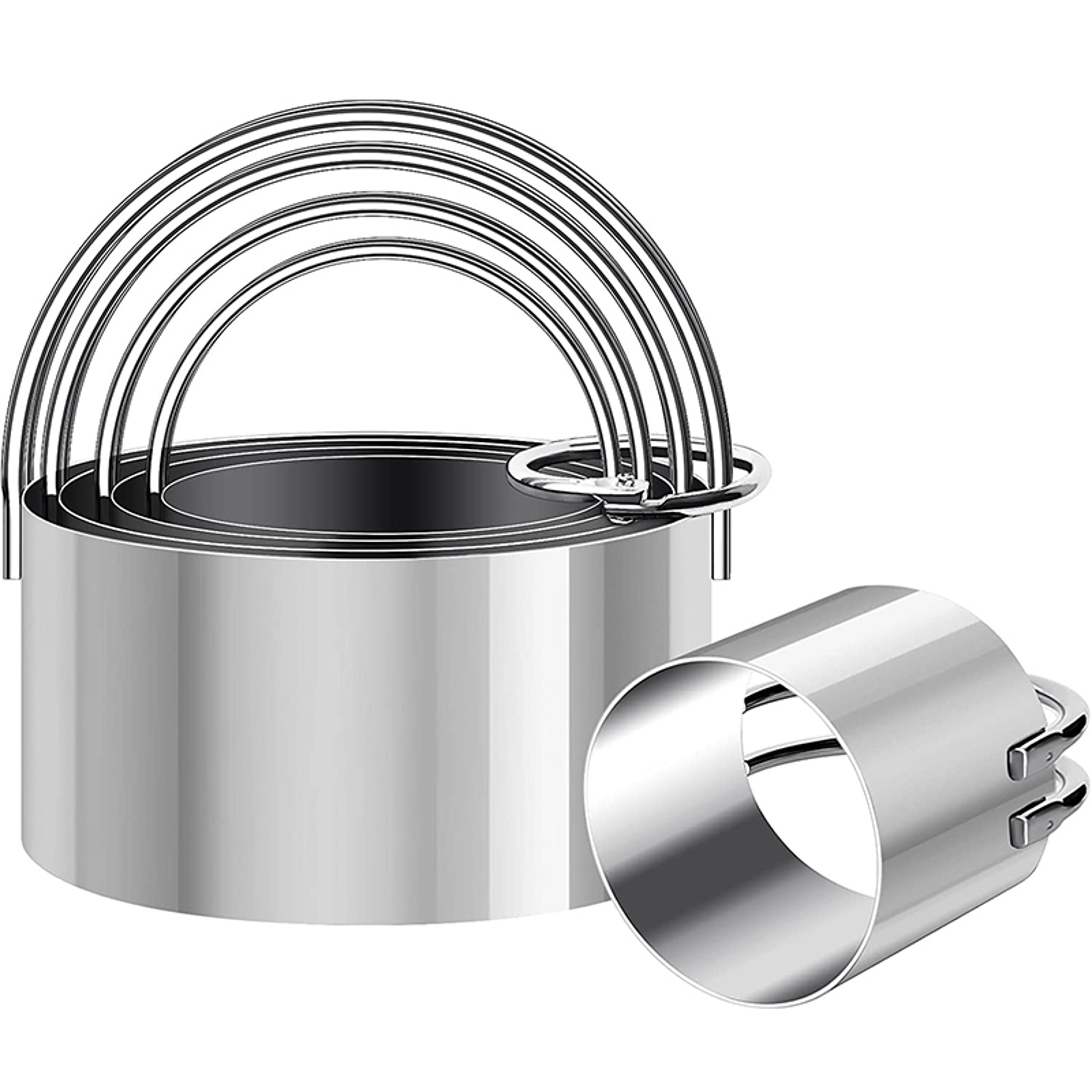 Stainless Steel Circle Biscuit Cutter Set  Piece Round Cookie Mold For Baking 1