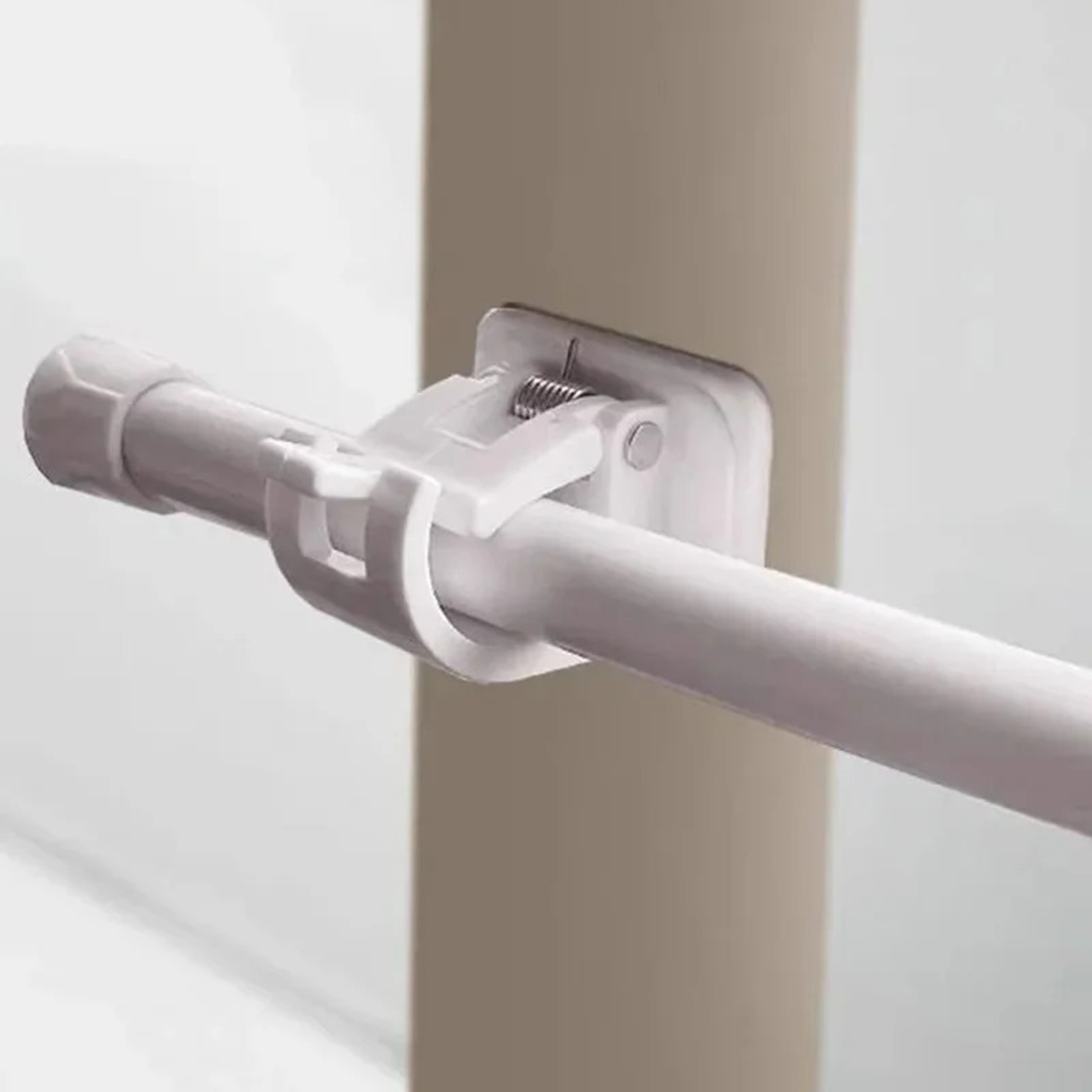 Adjustable Curtain Rod Clips  SelfAdhesive Wall Bracket Holder For Easy NailFree Installation 2