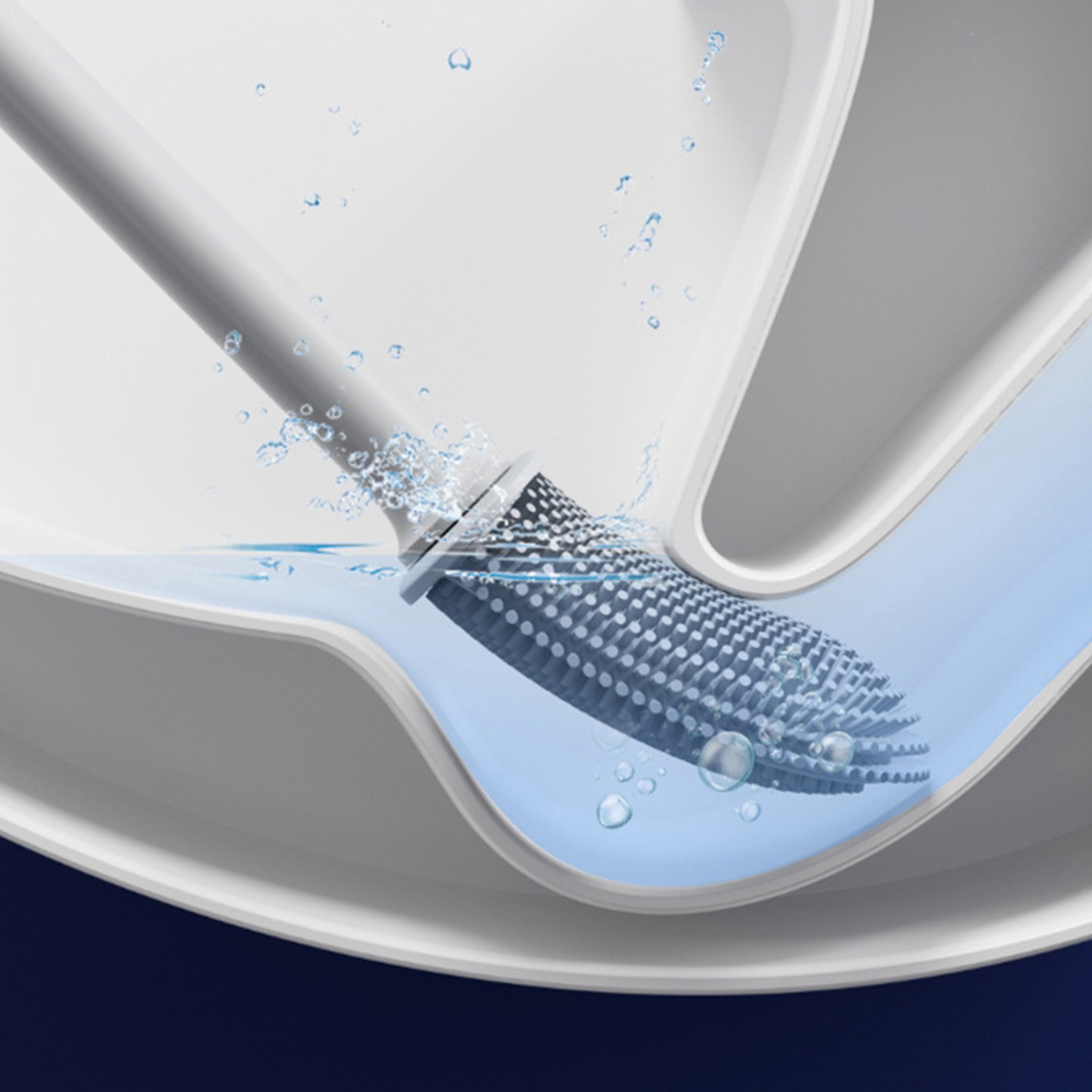 Plastic Wall-Mounted Toilet Brush with Holder – Creative Bathroom Cleaning Tool – view 5