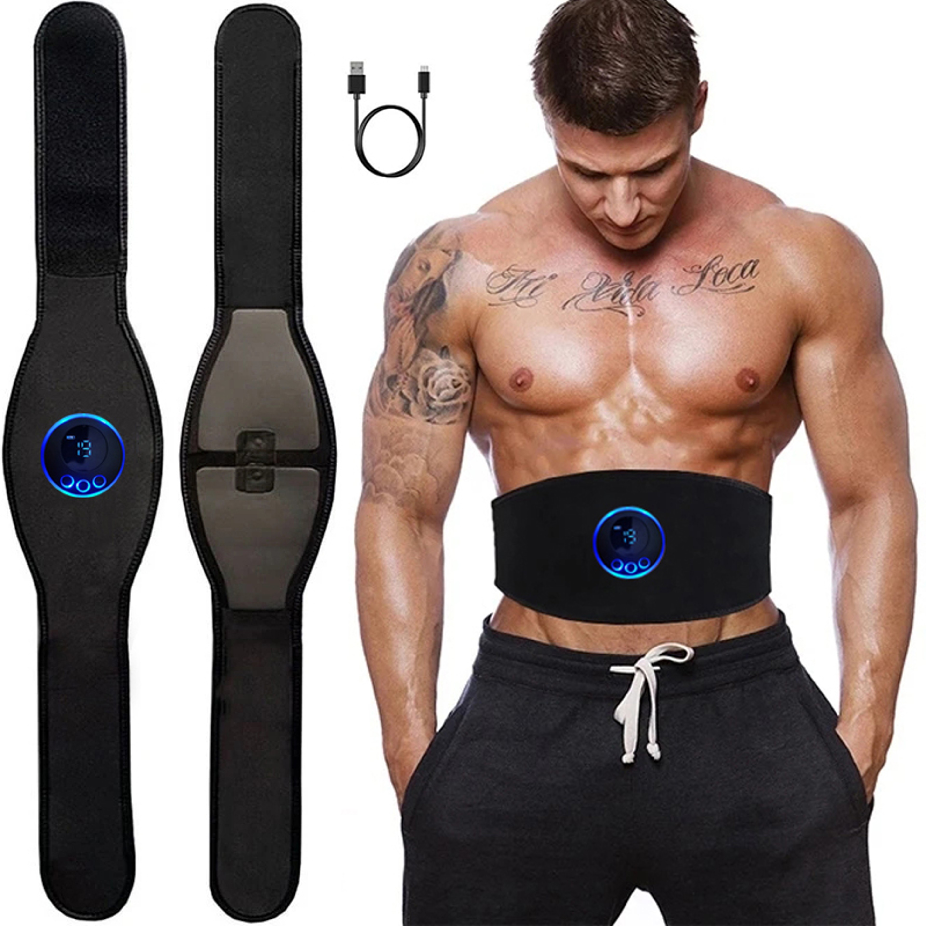 EMS Abs Trainer Belt - Smart Body Slimming Abdominal Toning Belt, USB Rechargeable, Muscle Stimulator for Weight Loss – view 1