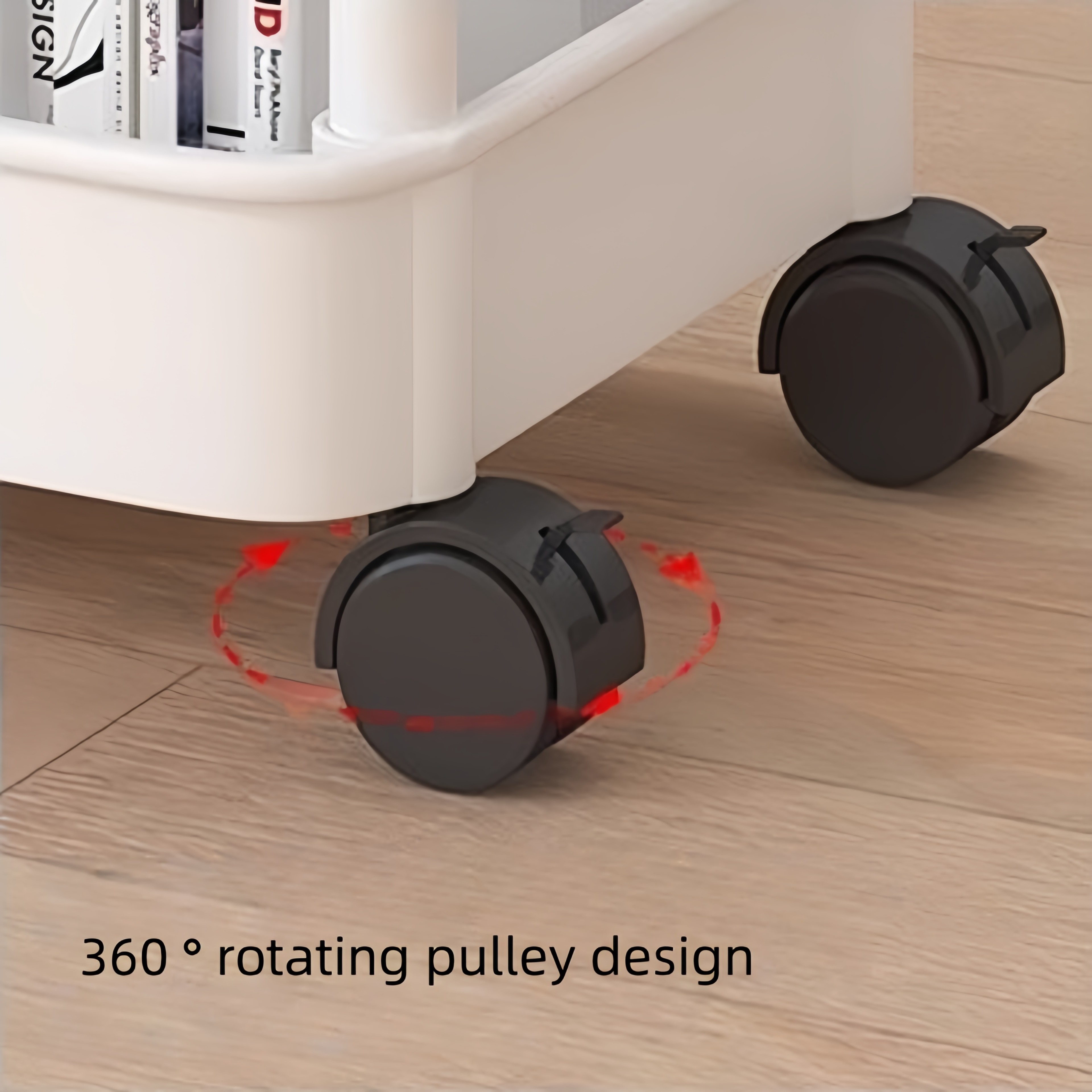 Small Rolling Storage Cart  Multifunctional DoubleLayer Storage Rack For Kitchen  Bathroom 5