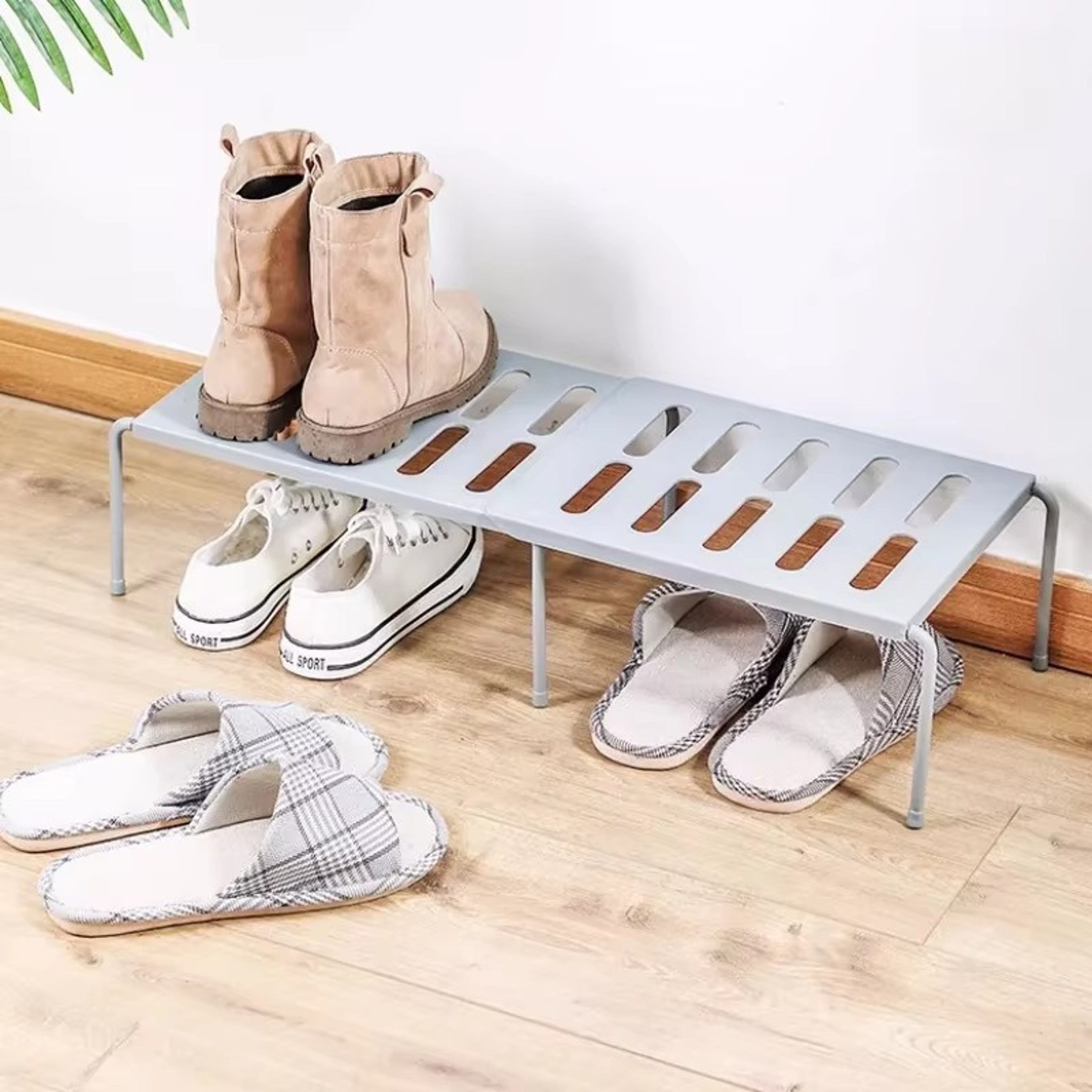 Shoe Rack Organizer  Expandable Telescopic Storage For Kitchen  Closet 0