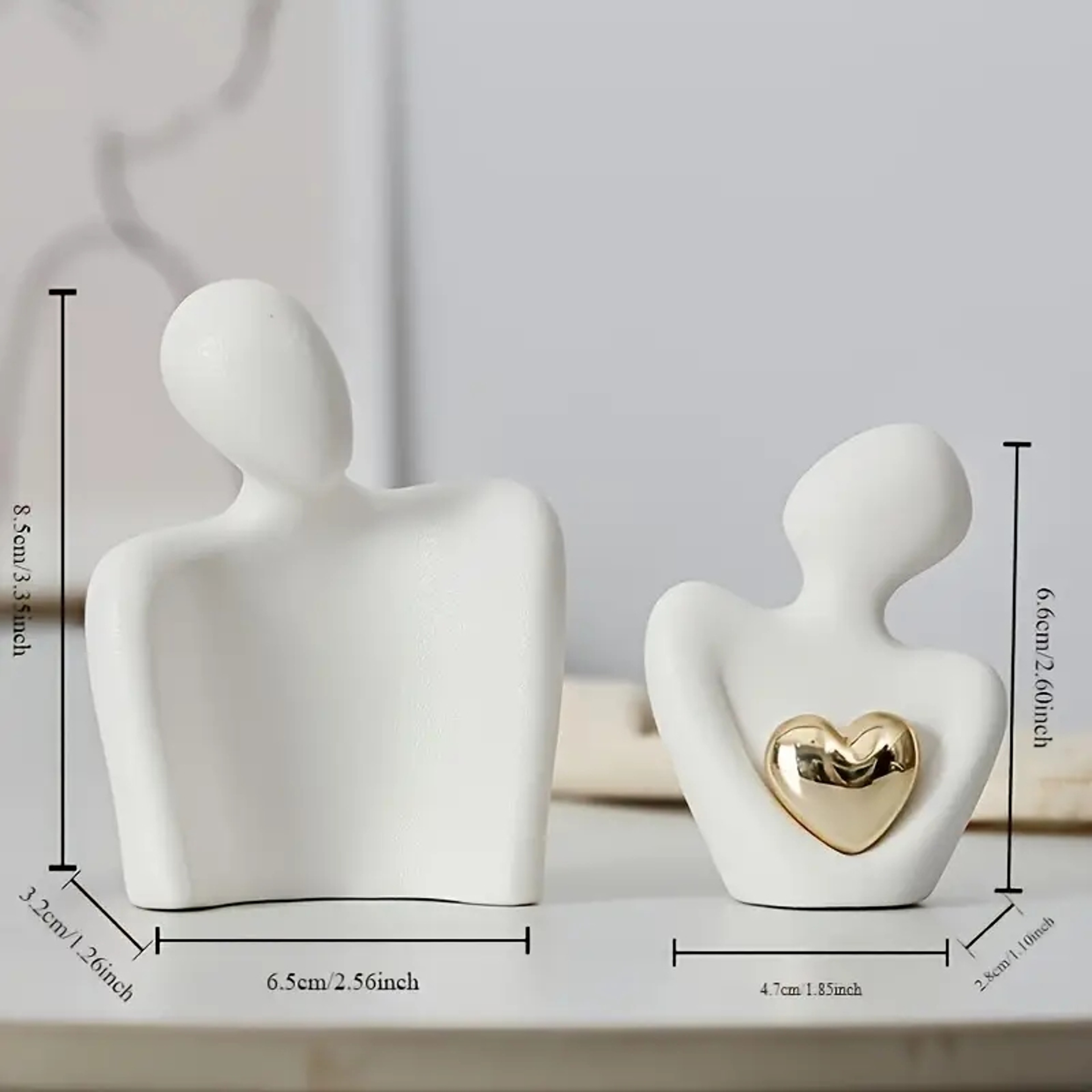Romantic Love Embrace Statue Ornament Set  A Couples Bedroom Decoration For Valentines Day  Romanti 3