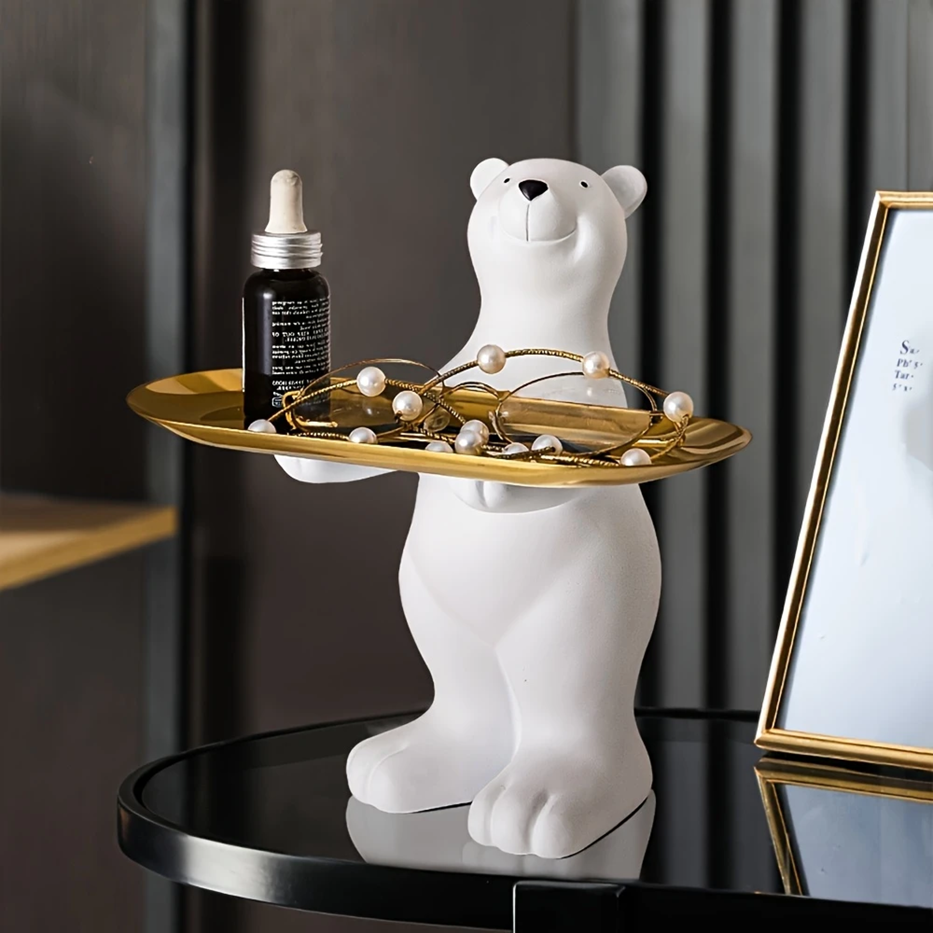 Creative Polar Bear Seated Storage Tray  Decorative Storage For Keys  More 1