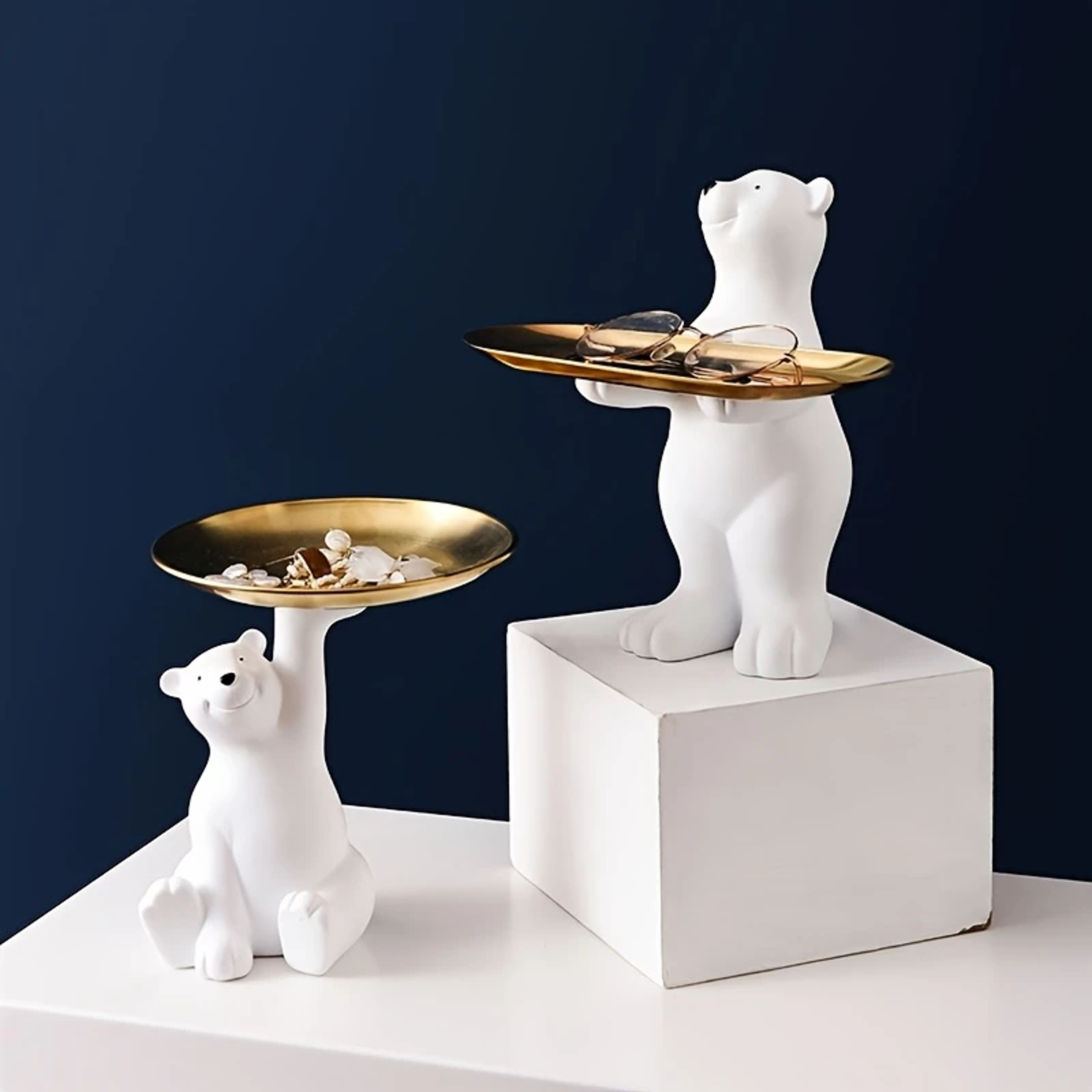 Creative Polar Bear Seated Storage Tray  Decorative Storage For Keys  More 0