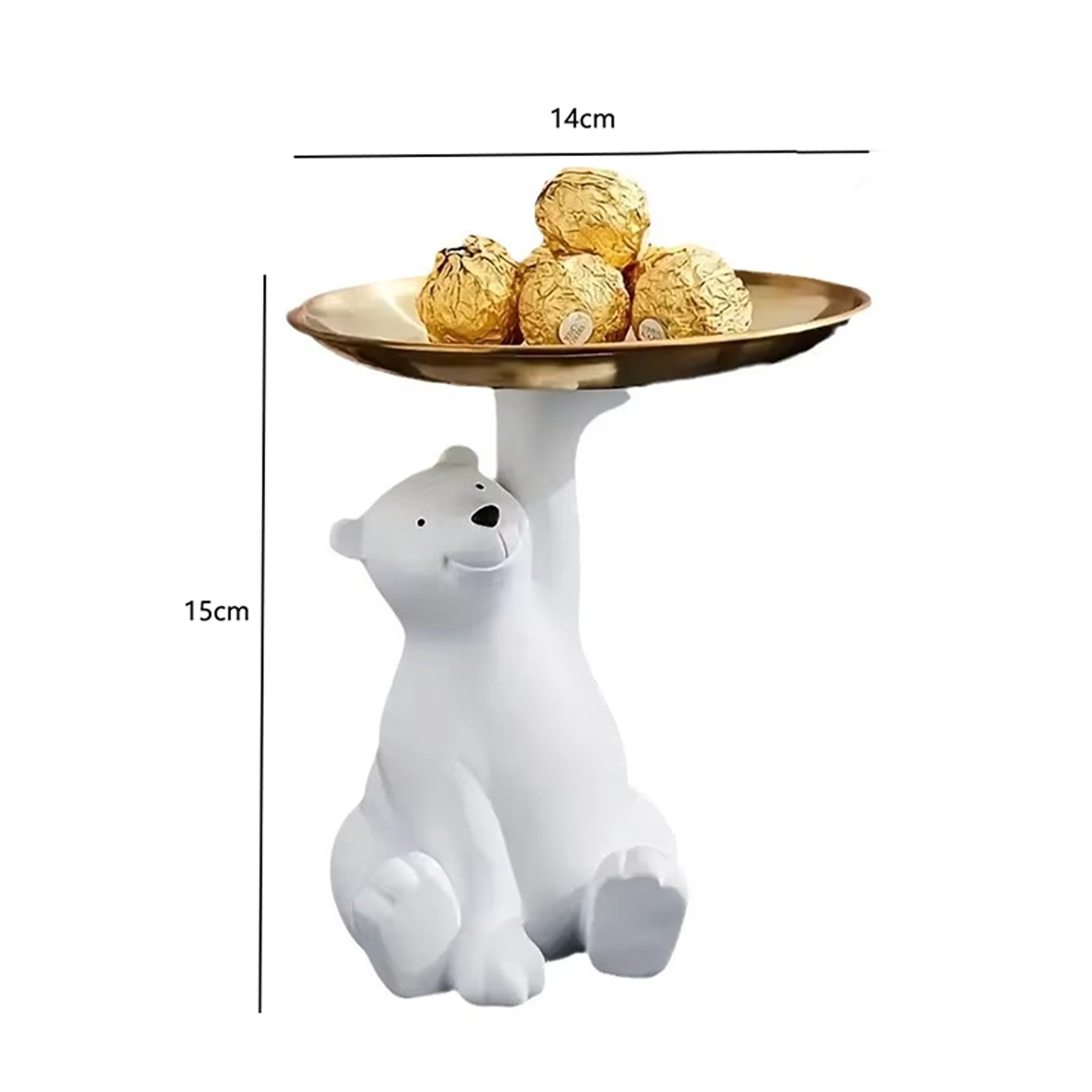 Creative Polar Bear Seated Storage Tray  Decorative Storage For Keys  More 4