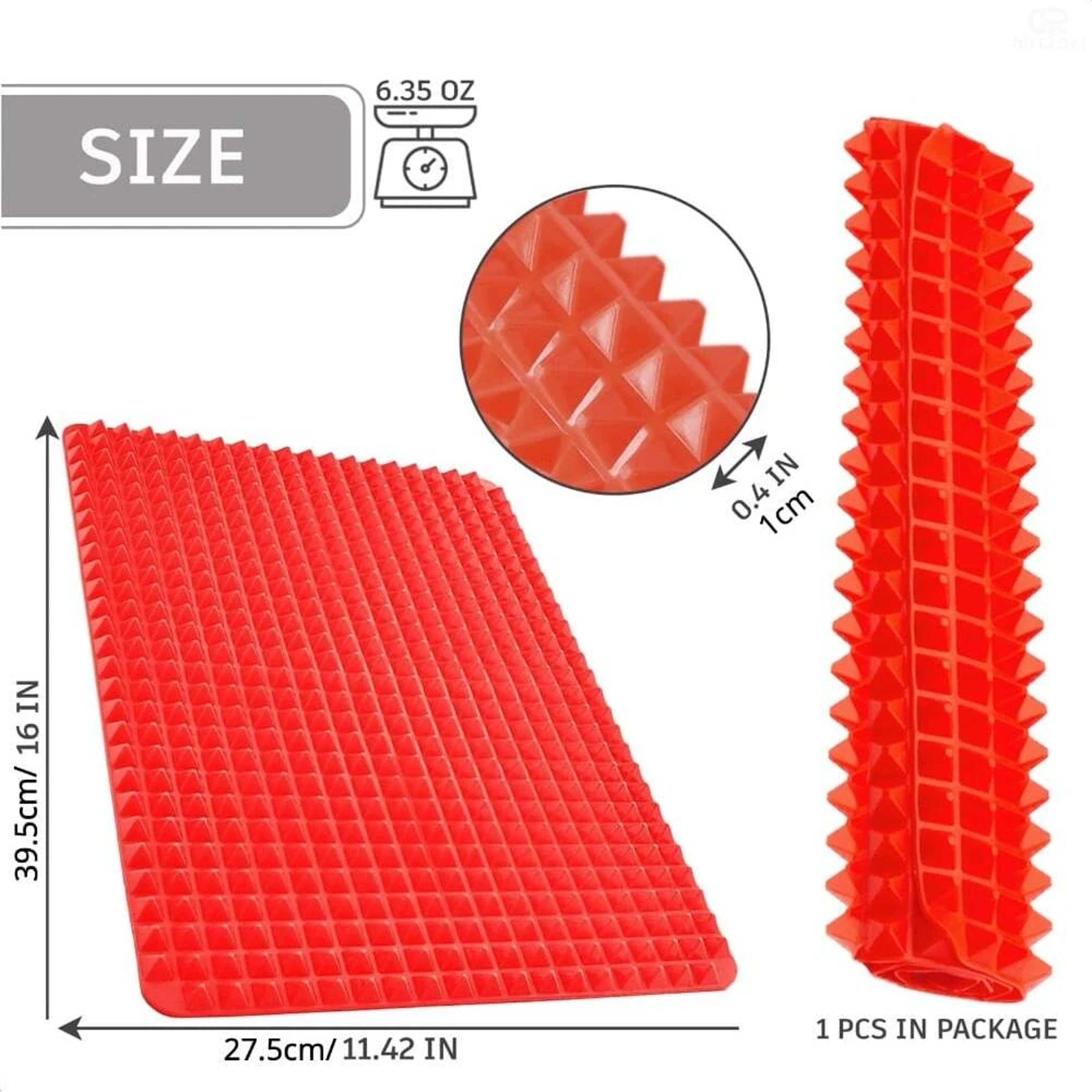 NonStick Silicone Baking Mat With Grid  HeatResistant Versatile BBQ  Oven Mat 3