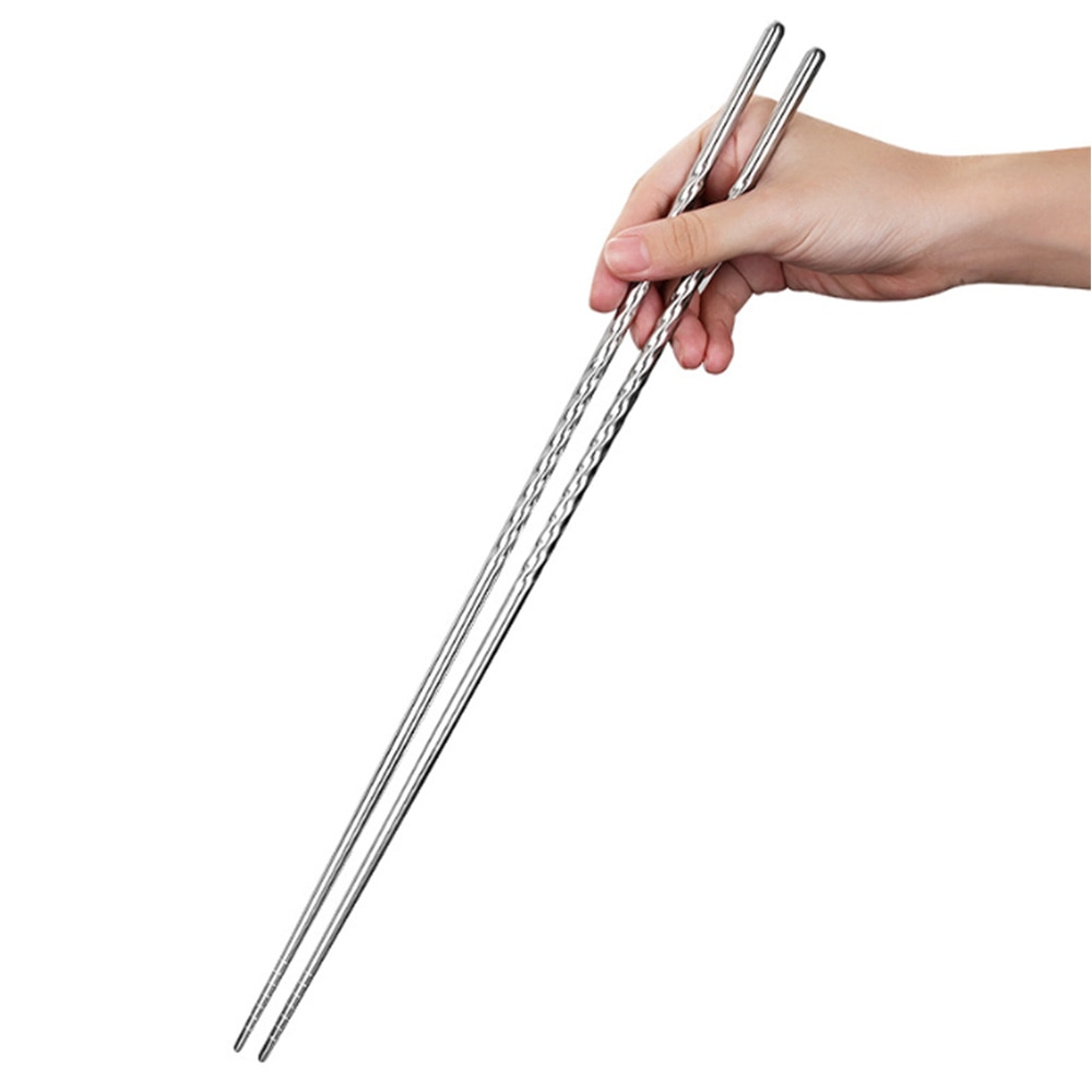 Stainless Steel Extra Long Cooking Chopsticks For Frying Noodles And Sushi  AntiSlip Kitchen Utensi 5