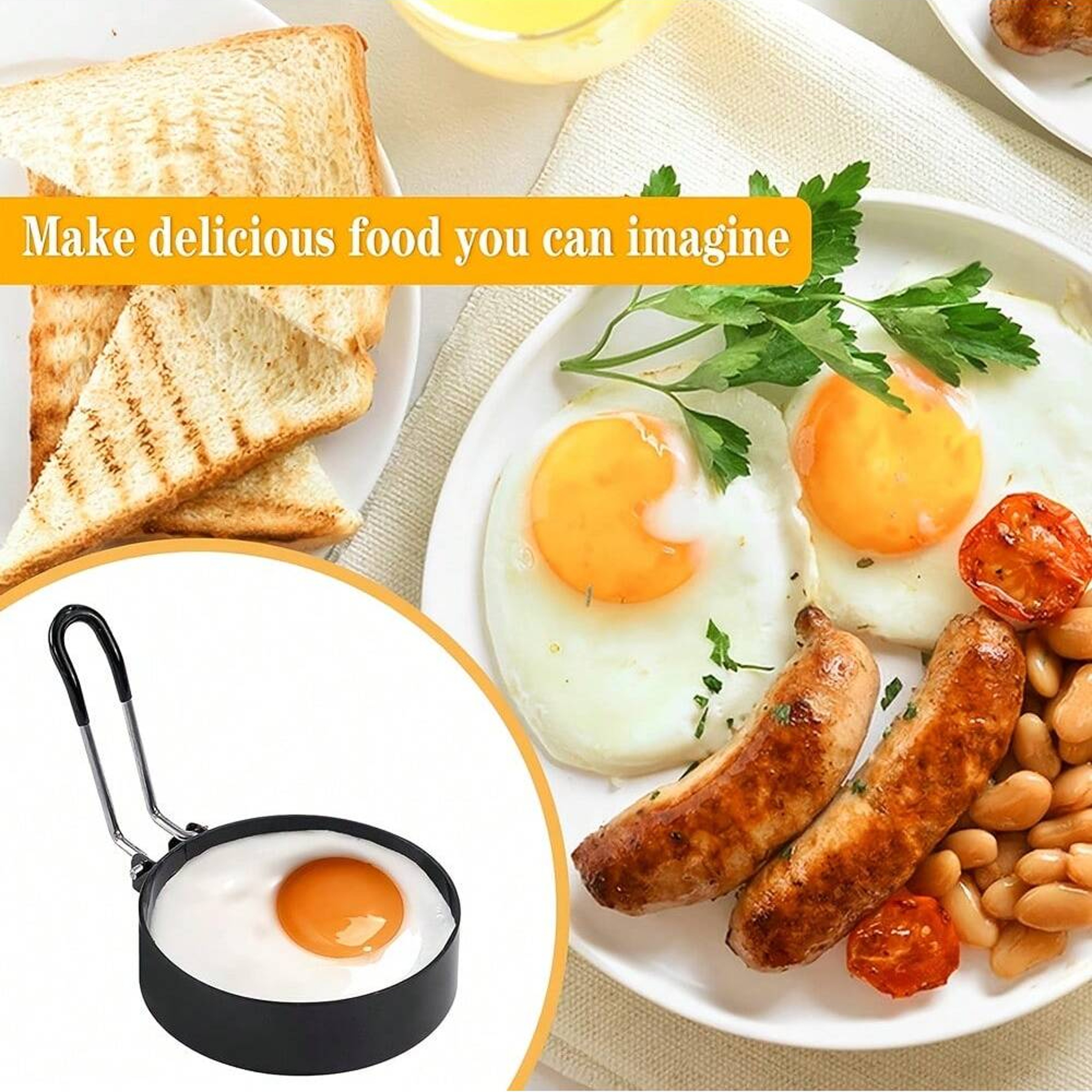 Stainless Steel Egg Rings For Frying  Round Nonstick Egg Cooker Mold For Griddle  Breakfast Cooking 1