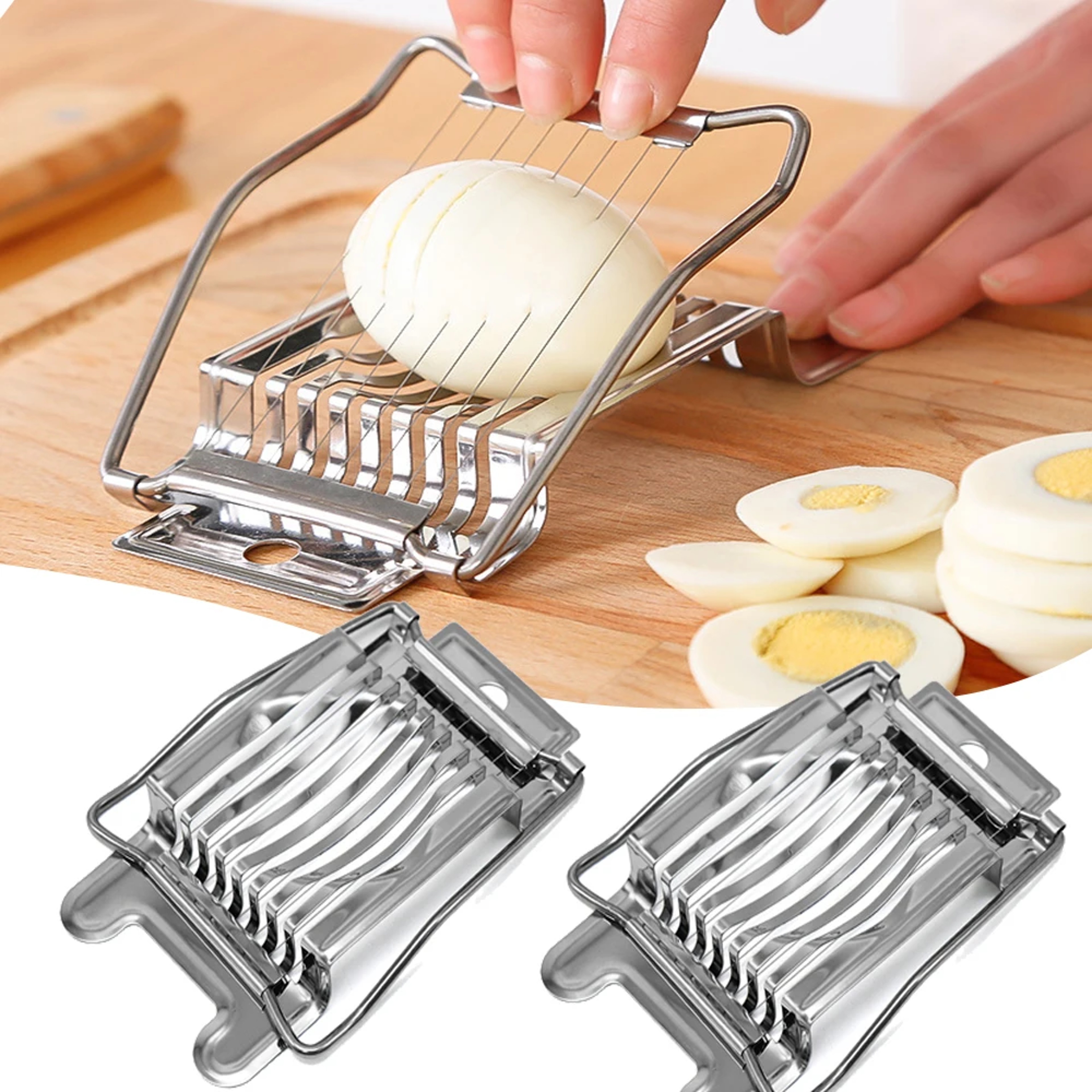 Stainless Steel Egg Slicer  Vegetable Cutter  MultiUse Kitchen Chopper For Mushrooms Tomatoes And M 2