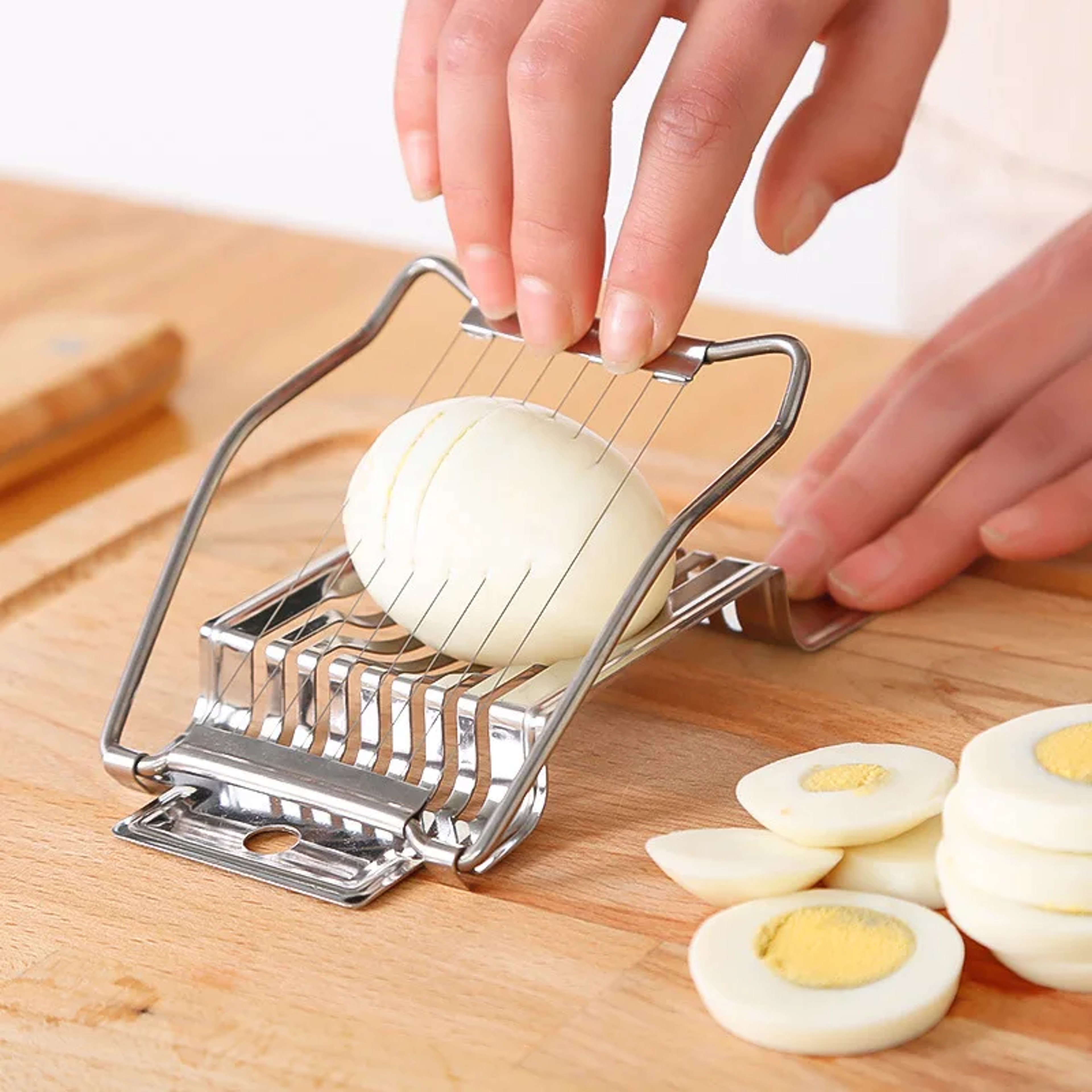 Stainless Steel Egg Slicer  Vegetable Cutter  MultiUse Kitchen Chopper For Mushrooms Tomatoes And M 0