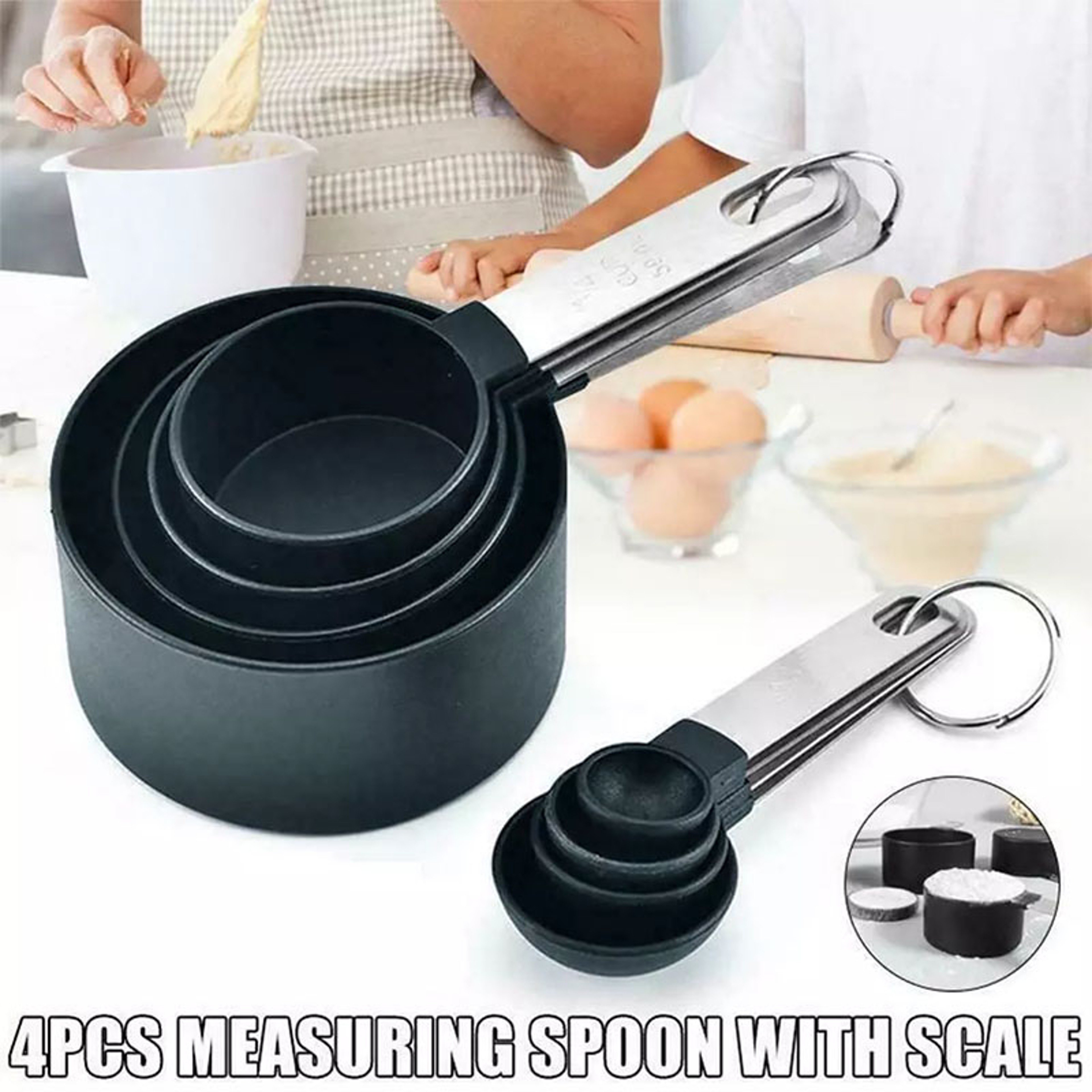 Stainless Steel Measuring Cup  Spoon Set  Accurate Kitchen Tools For Baking  Cooking 2