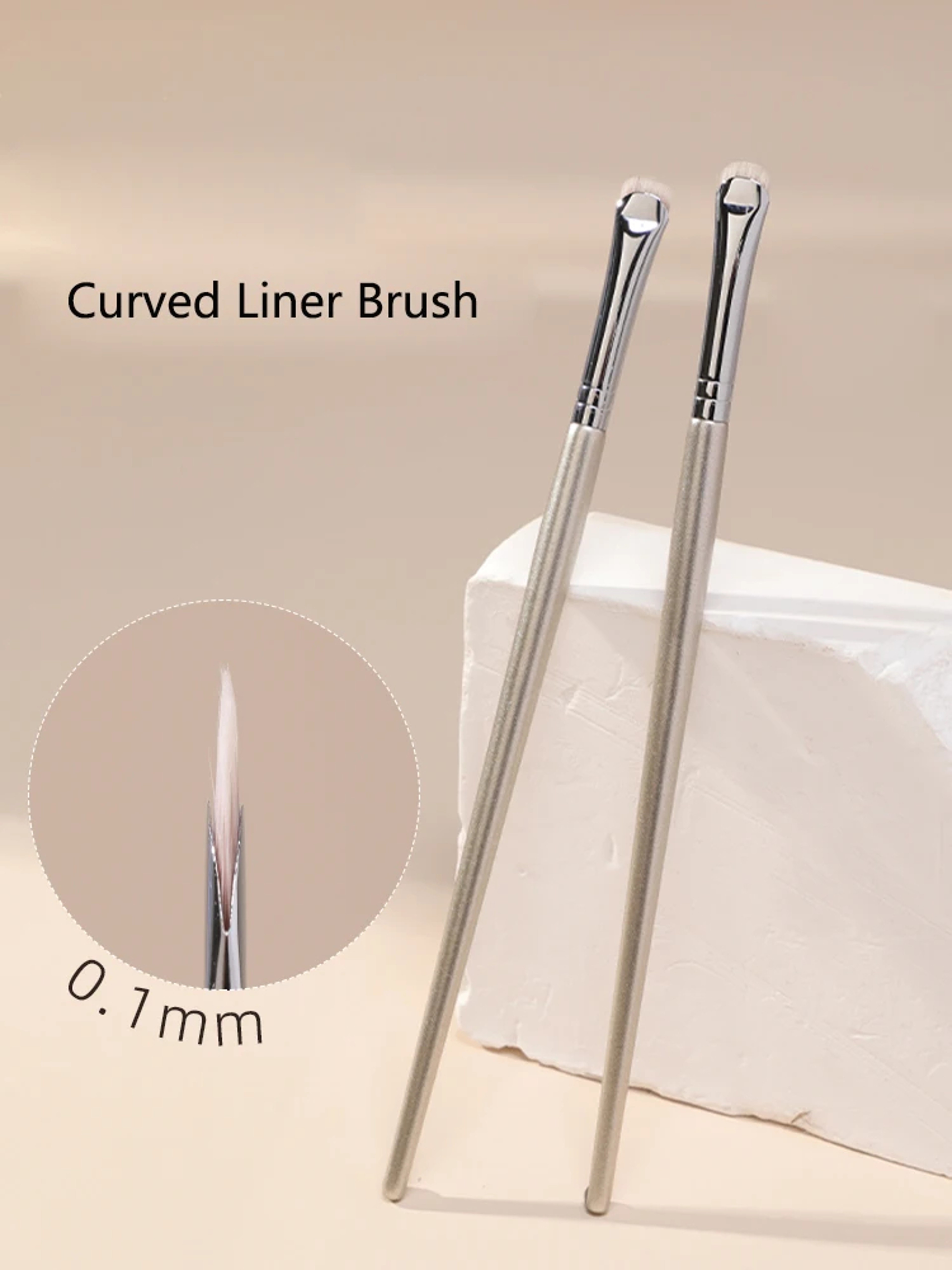 Precision Curved Eyeliner Brush For Sharp And Defined Liner  Ideal For Aegyo Sal And Small Eye Make 1
