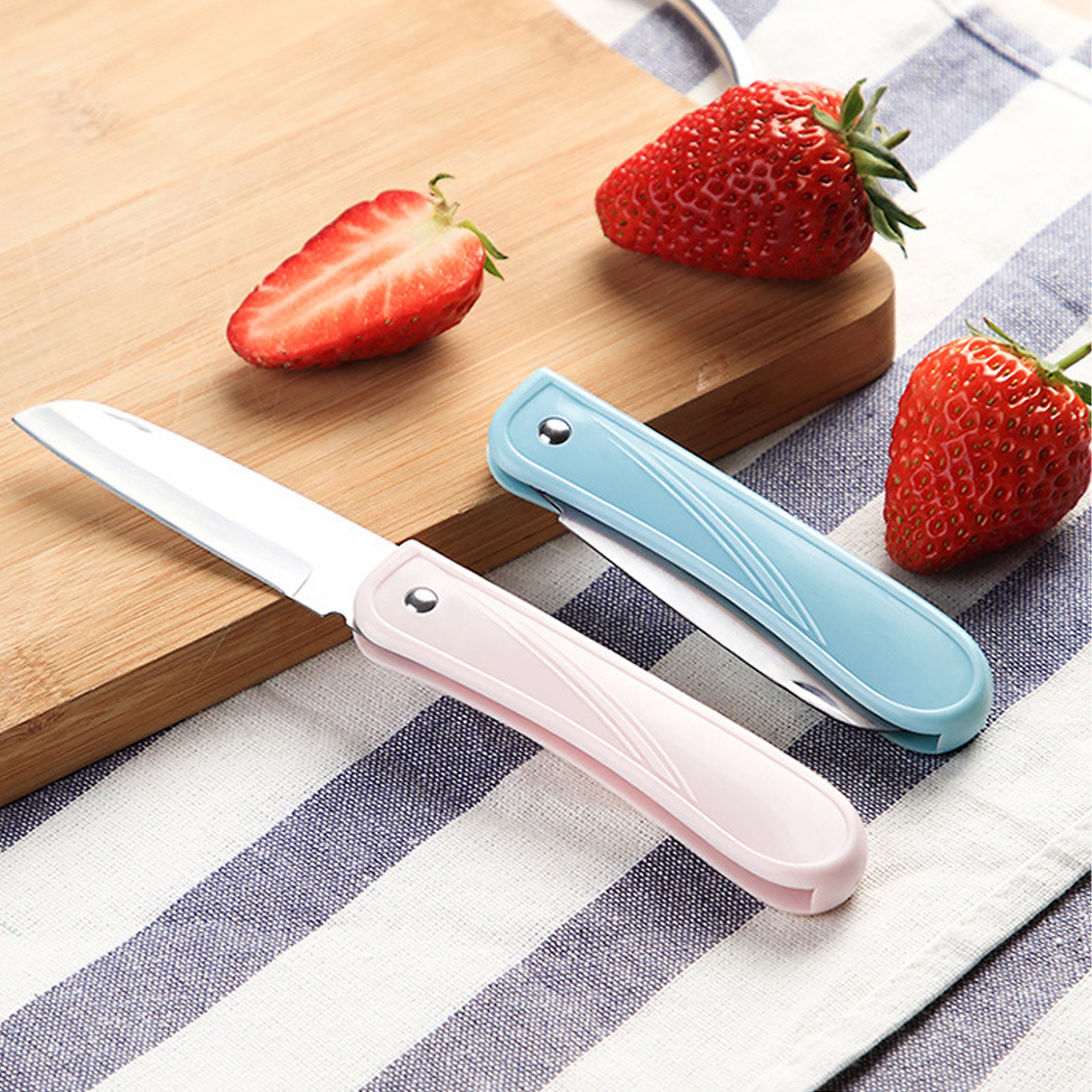 Folding Fruit Knife – Portable Paring Knife Set for Home & Travel, Stainless Steel Food Peeler Gift – view 3