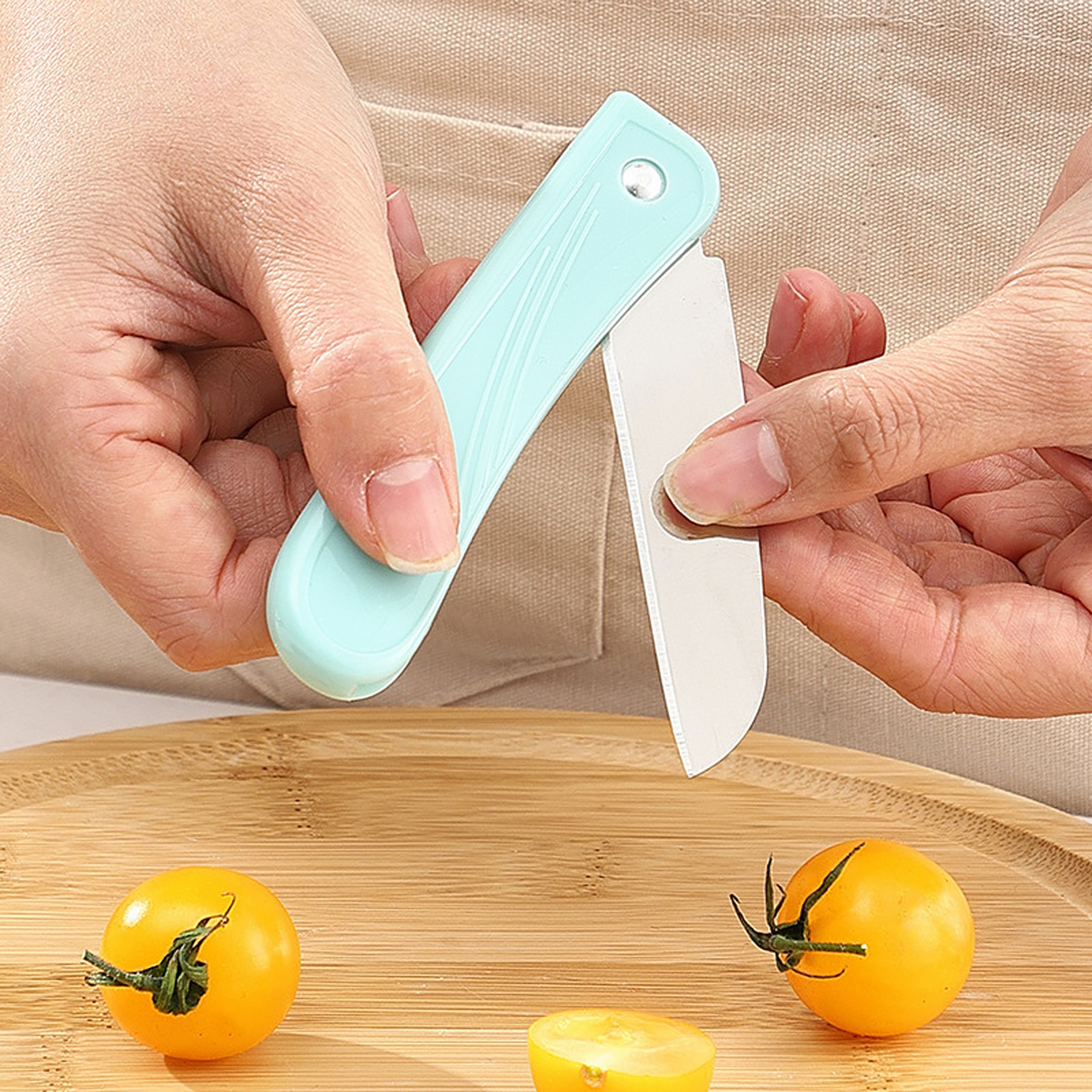 Folding Fruit Knife – Portable Paring Knife Set for Home & Travel, Stainless Steel Food Peeler Gift – view 5