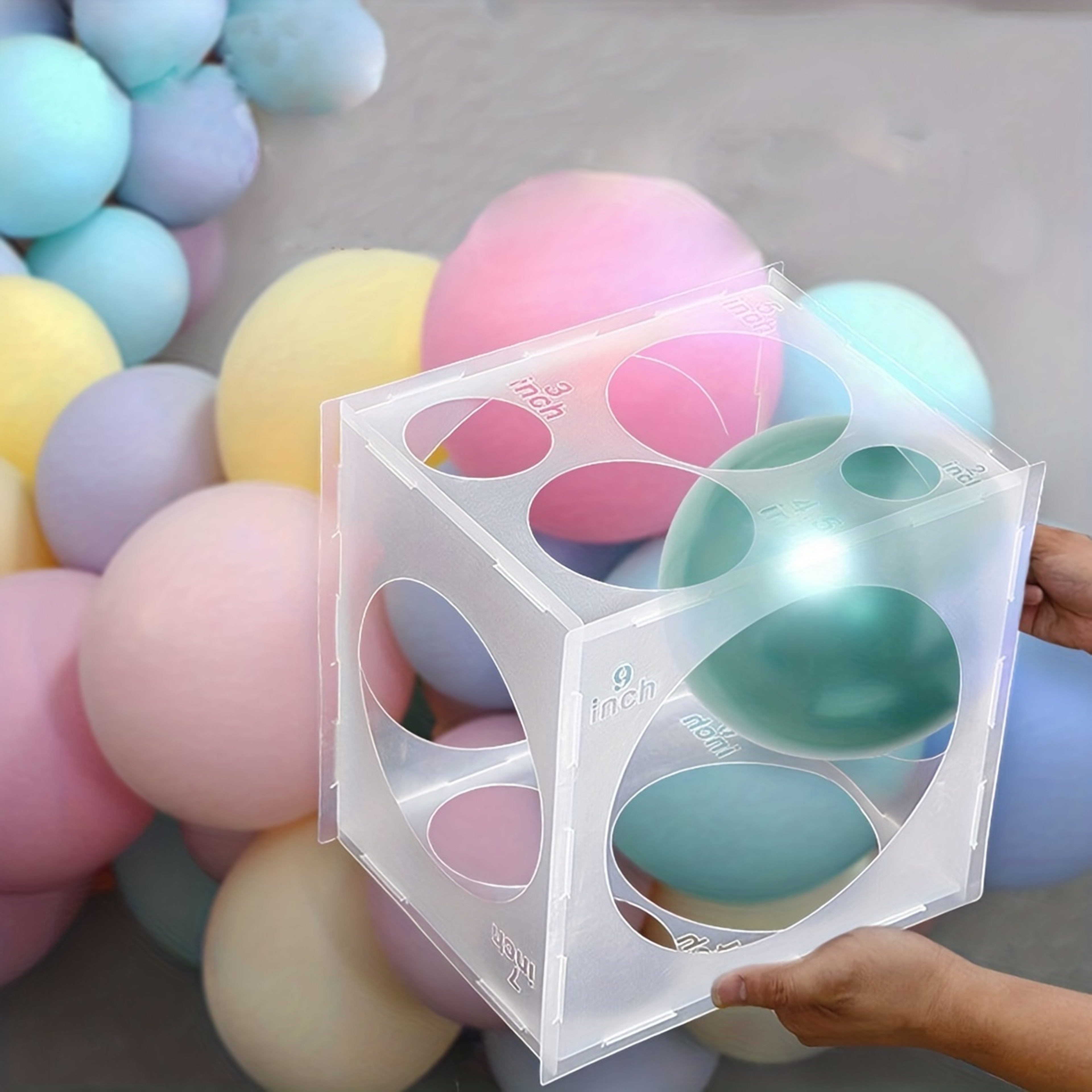 Holiday Wedding Party Balloon Size Measuring Box  Smooth Design With Flexible Buckle Wont Hurt Ball 0