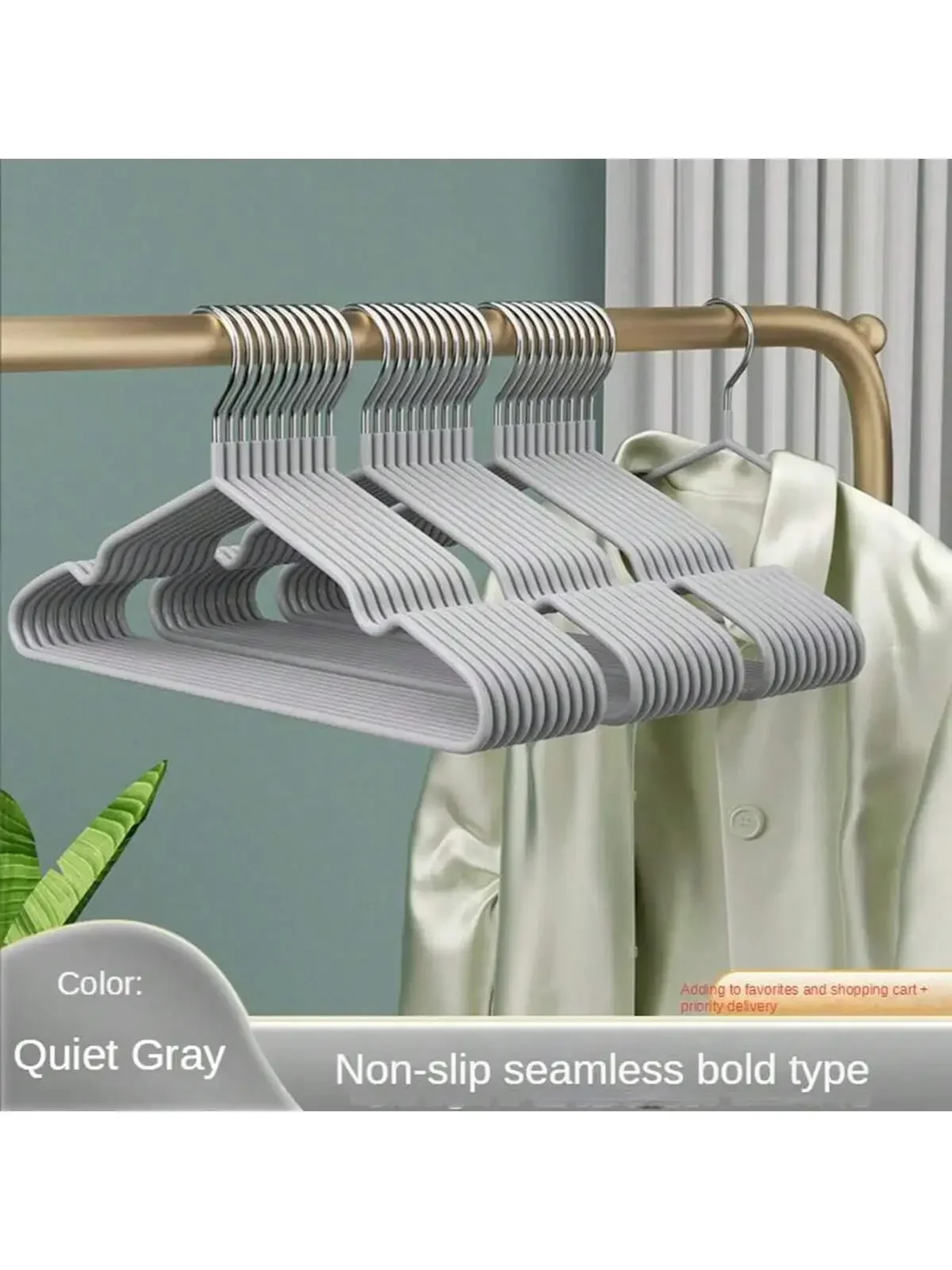 Durable NoSlip Metal Clothes Hangers  SpaceSaving Organizer For Bedroom Closet And Laundry 5
