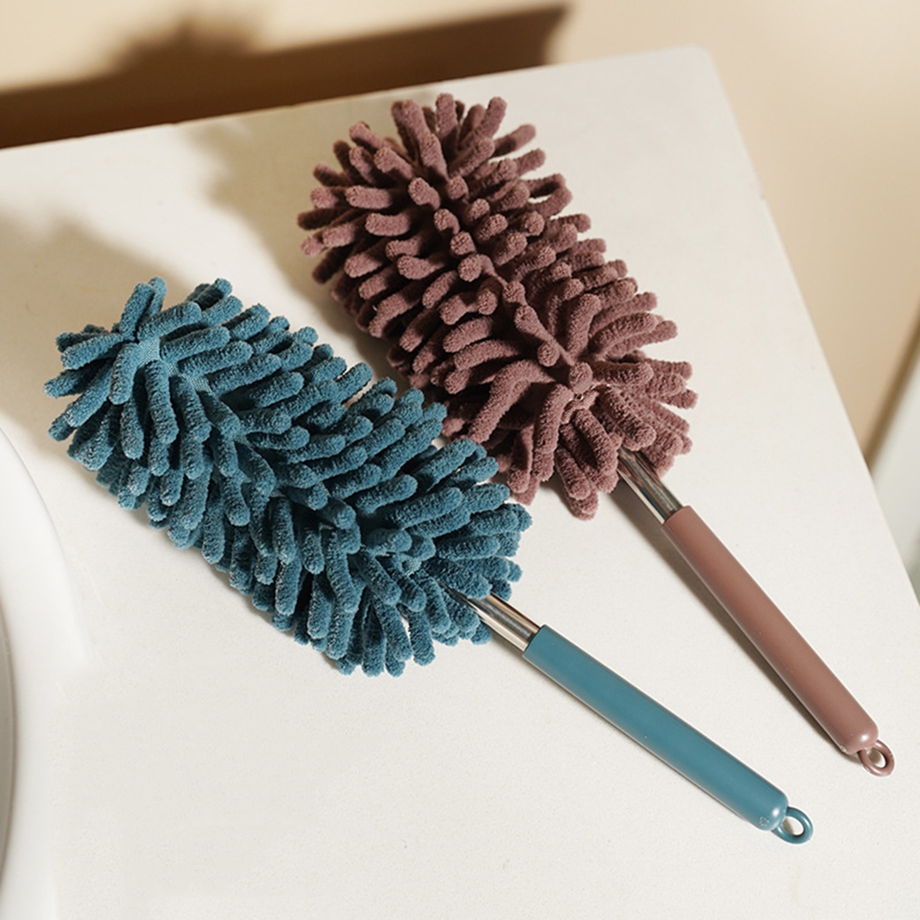 Washable Mini Telescopic Duster With Extendable Handle  Soft Chenille LintFree Multifunctional For  2