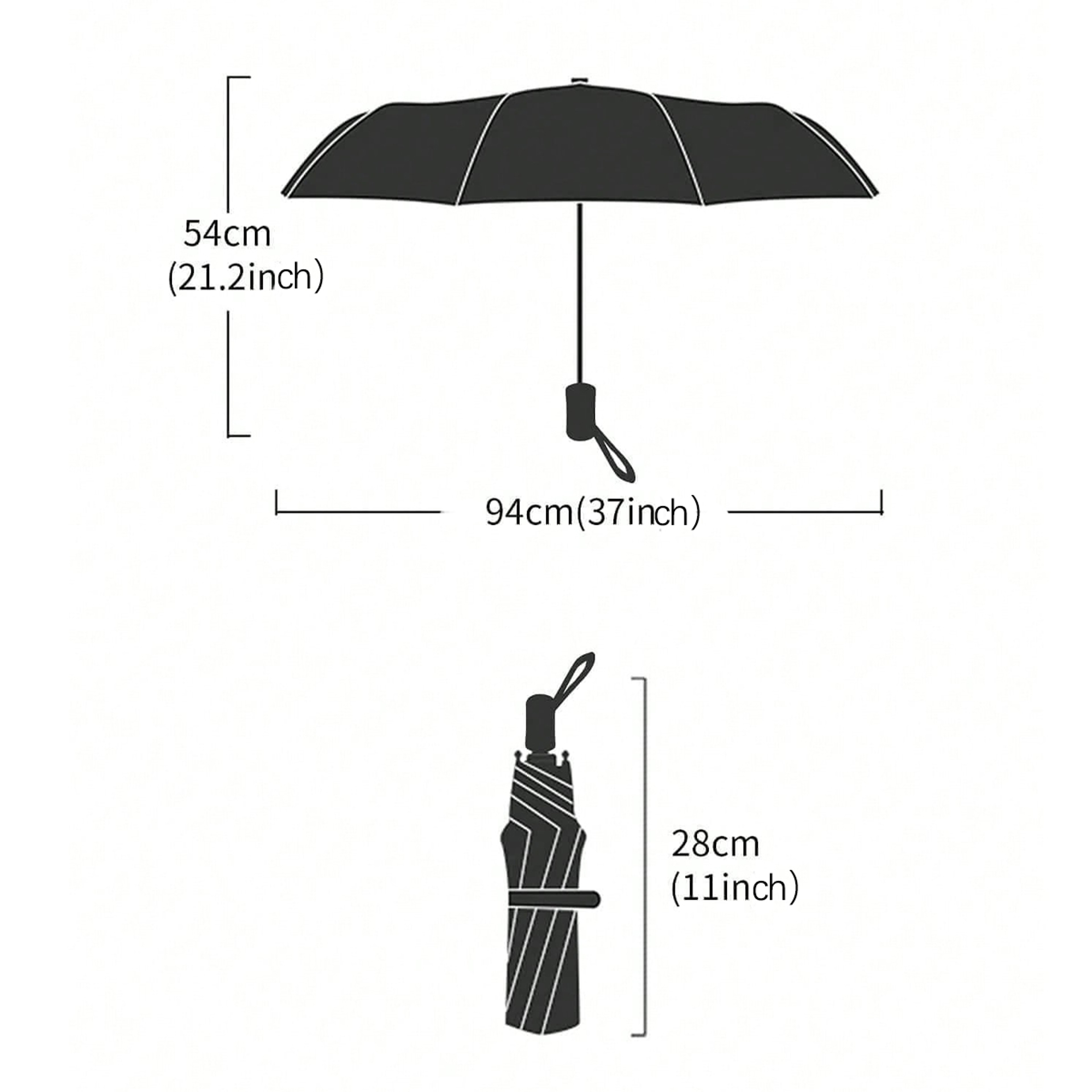 Automatic Transparent Folding Umbrella  Waterproof  Durable Travel Gear For All Weather 1