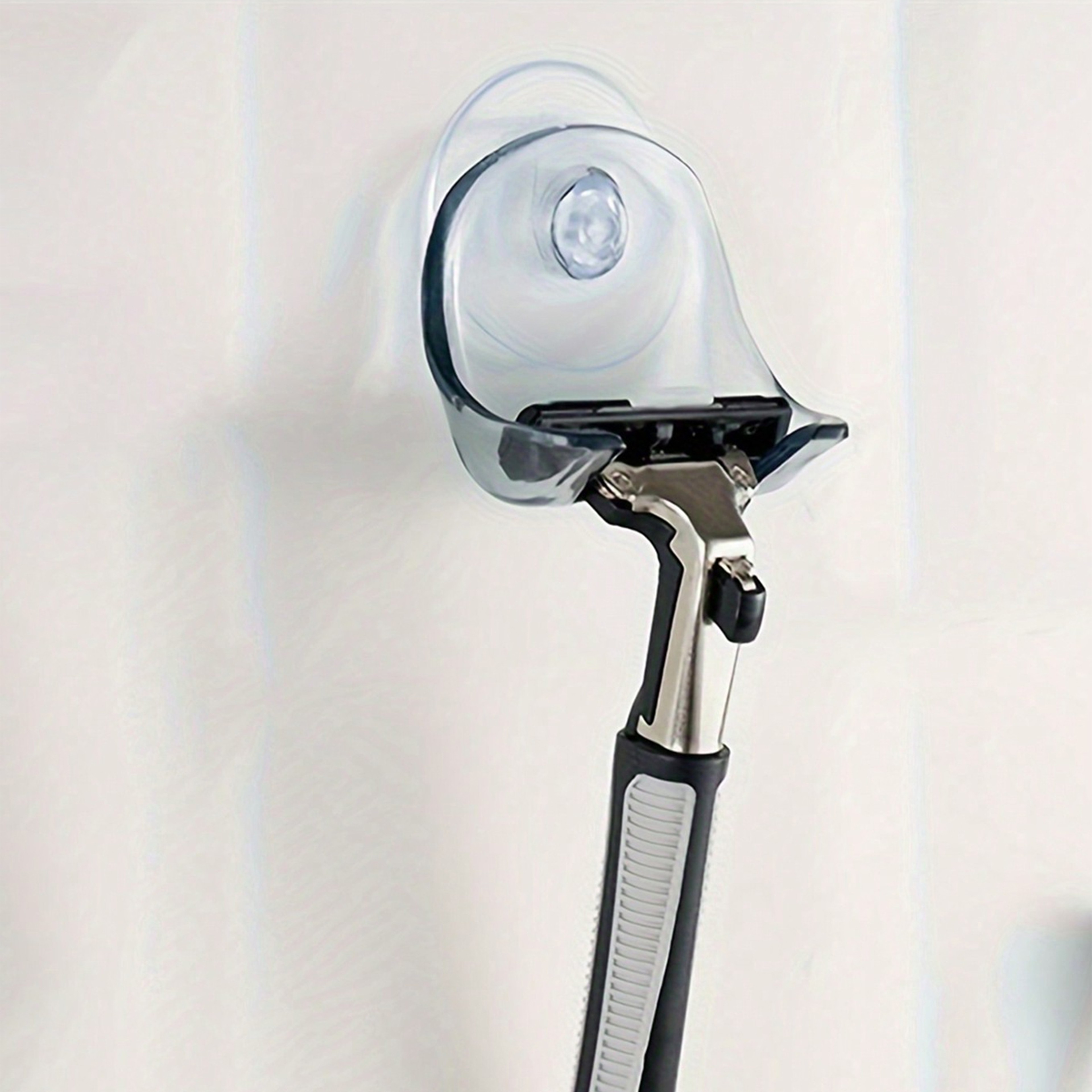 WallMounted Shaver Holder With Suction Cup  SpaceSaving Bathroom Razor Storage 1