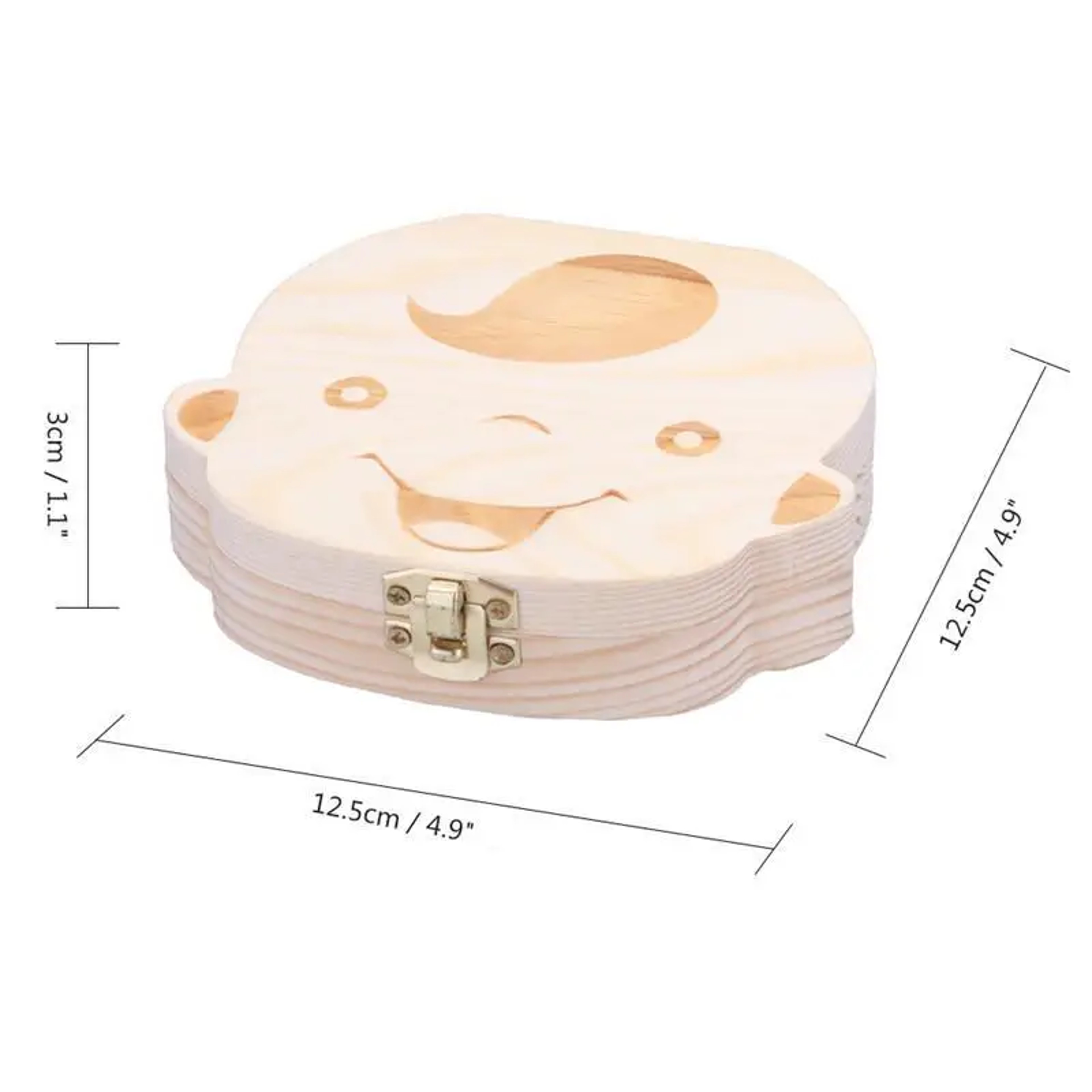 Wooden Baby Tooth Box Organizer  Keepsake Storage For Kid Milk Teeth  Perfect Gift For Boys  Girls 4