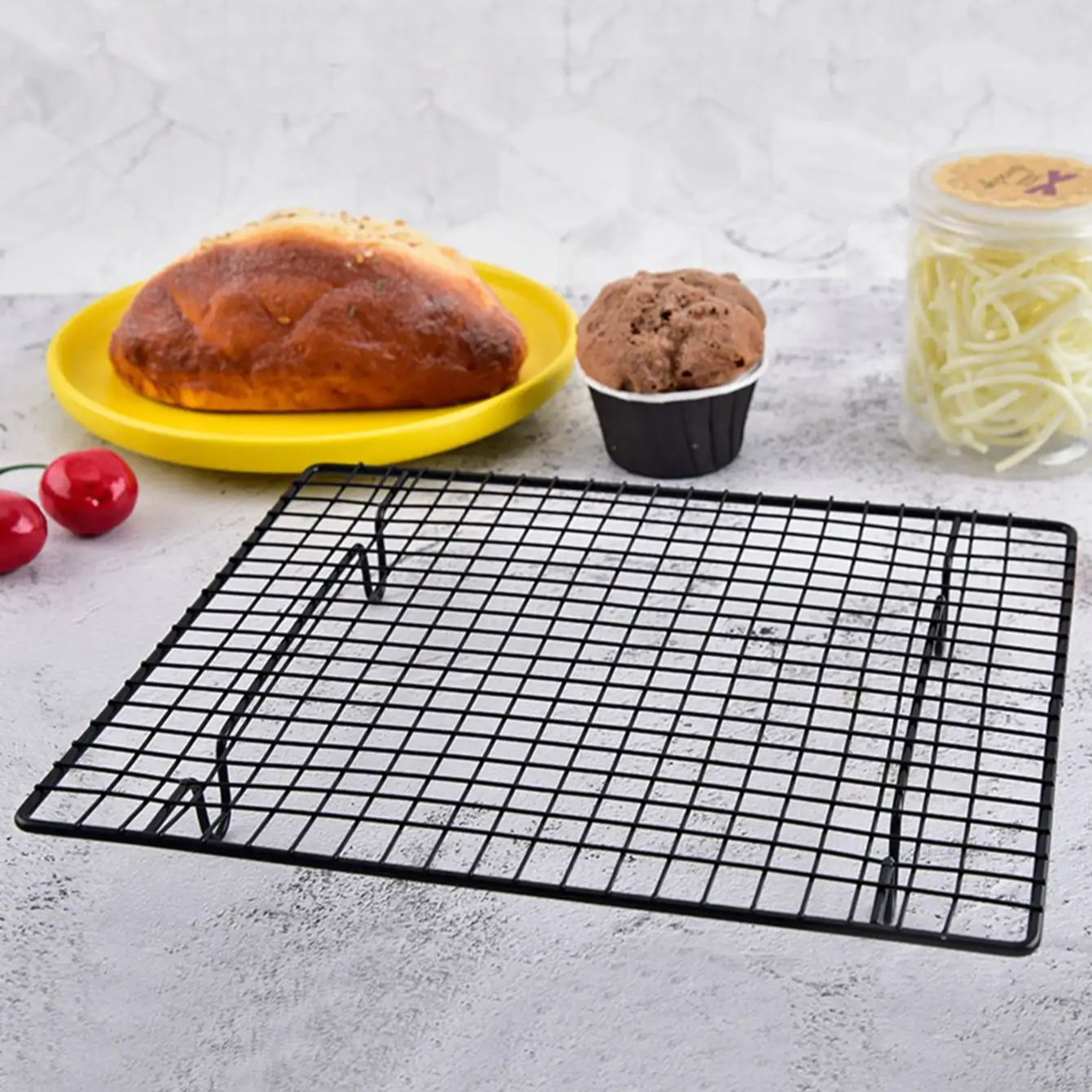 High Carbon Steel Nonstick Cake Cooling Rack For Baking Perfect For Cookies Biscuits Bread And Muff 1