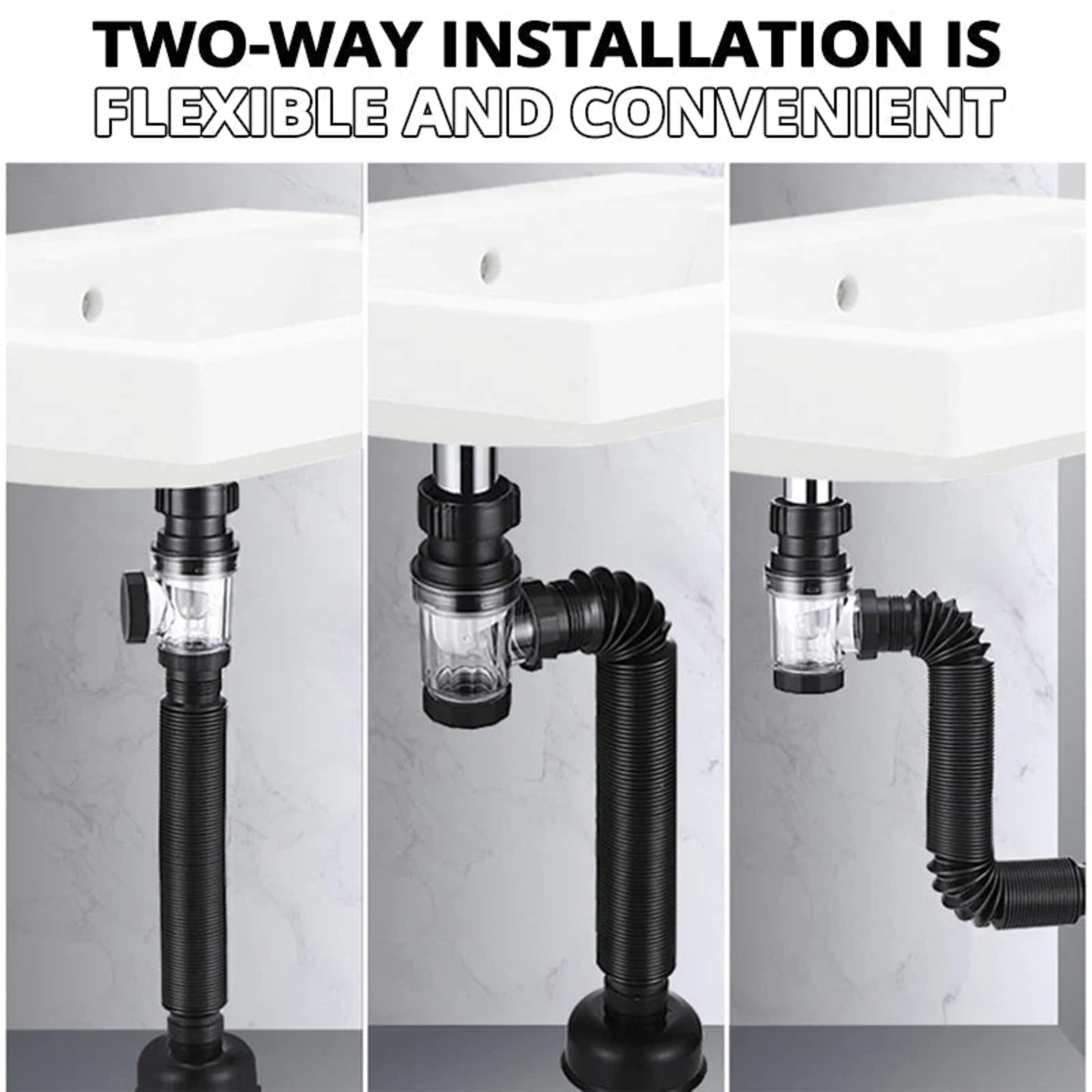 Universal Flip Top Kitchen Sink Drain Retractable Deodorizing Filter Flexible Downspout Bathroom Si 1