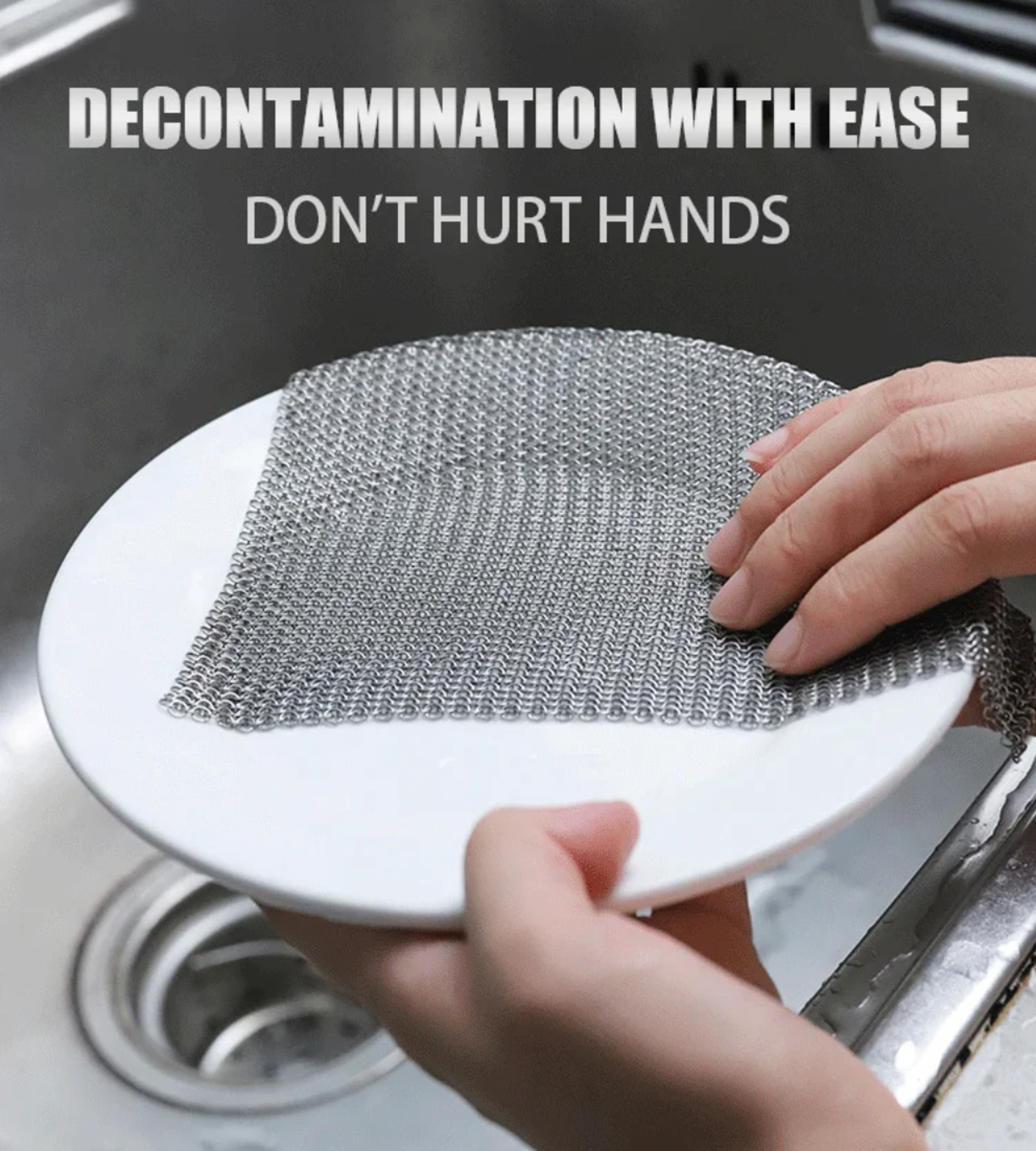 Cast Iron Cleaner Durable Stainless Steel Scrubber For Kitchen Pots Pans And Microwave Cleaning 0