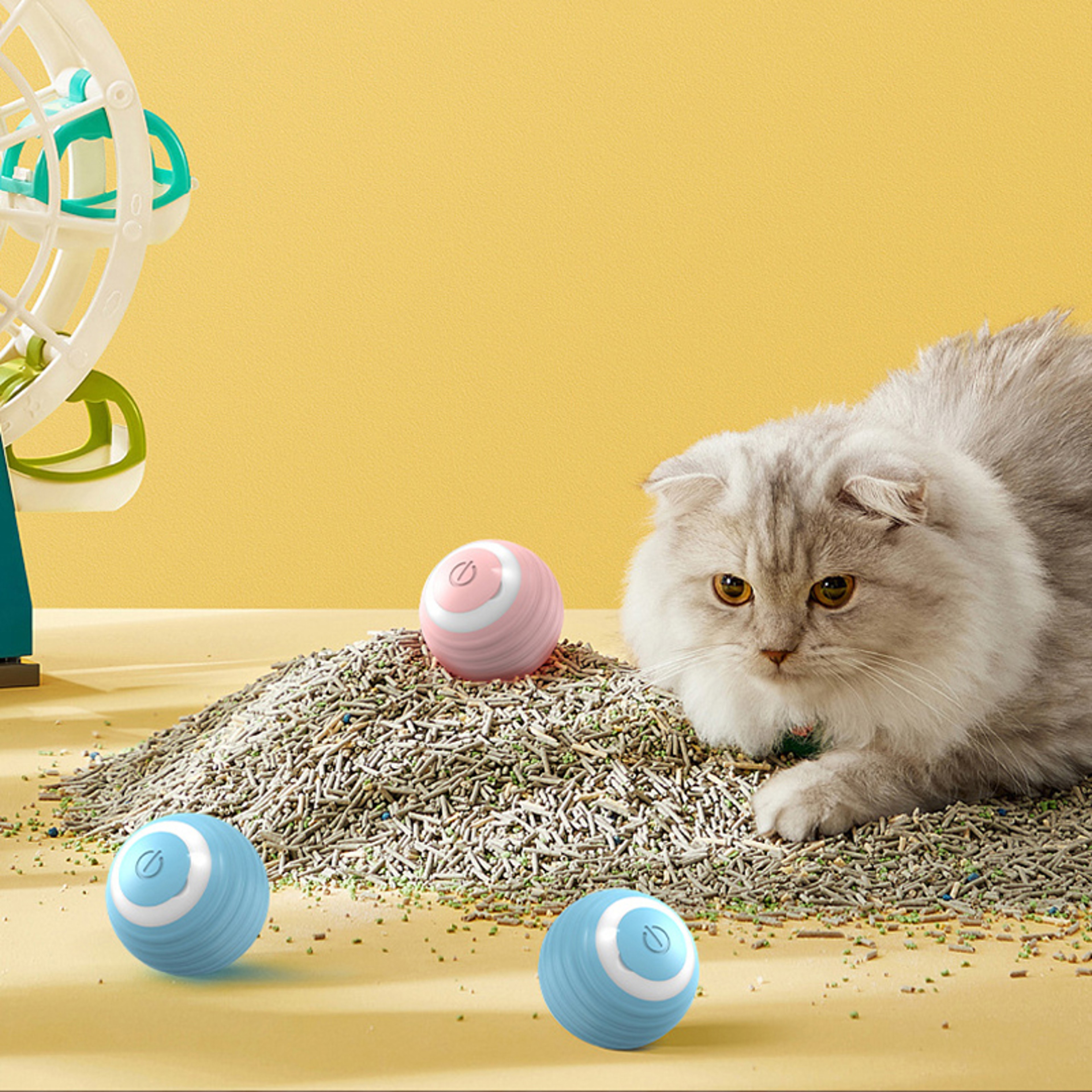 Smart Interactive Cat Ball Auto Rolling Magic Toy For Cats Rechargeable And Quiet Indoor Fun 0