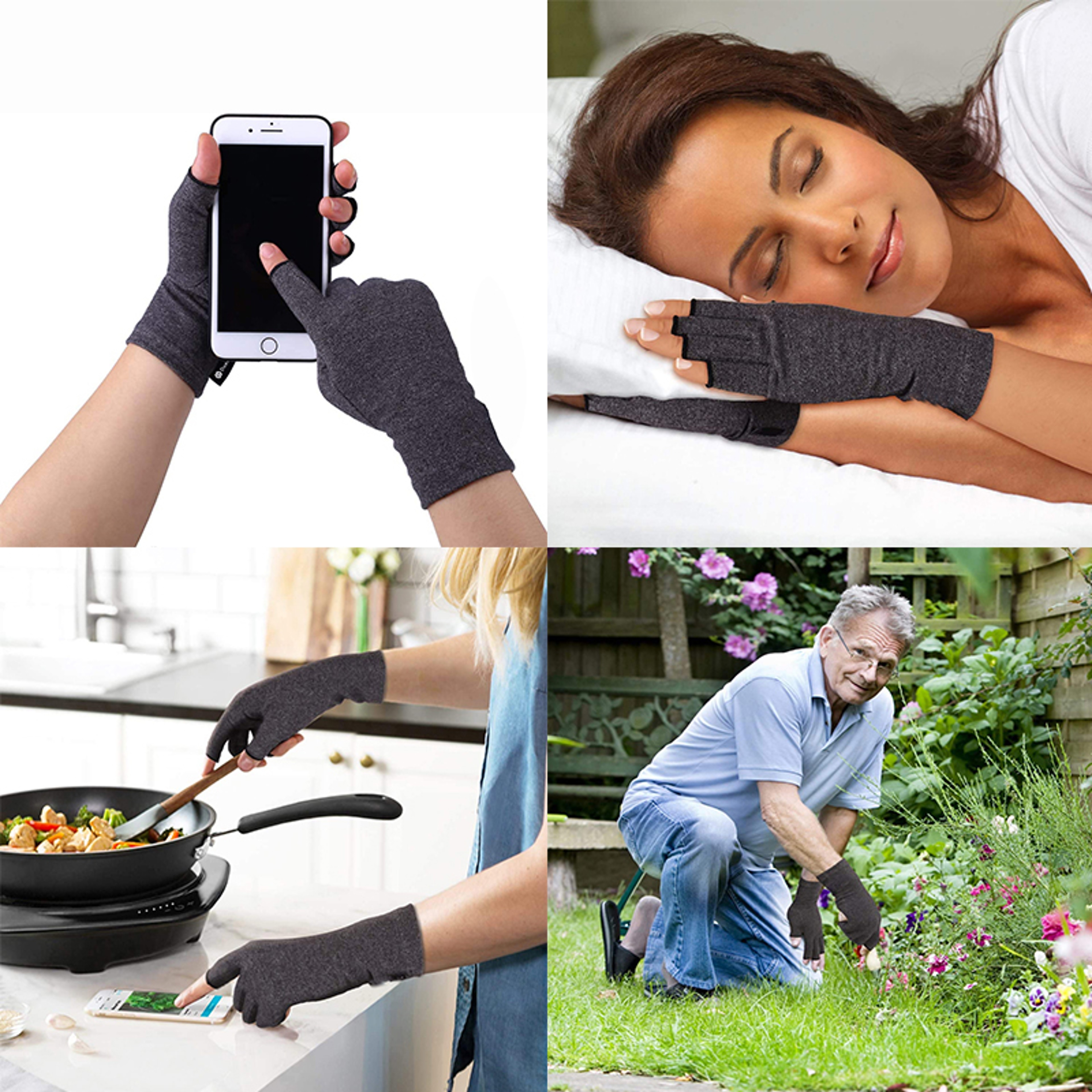 Fingerless Compression Gloves For Hand Discomfort Relief 8