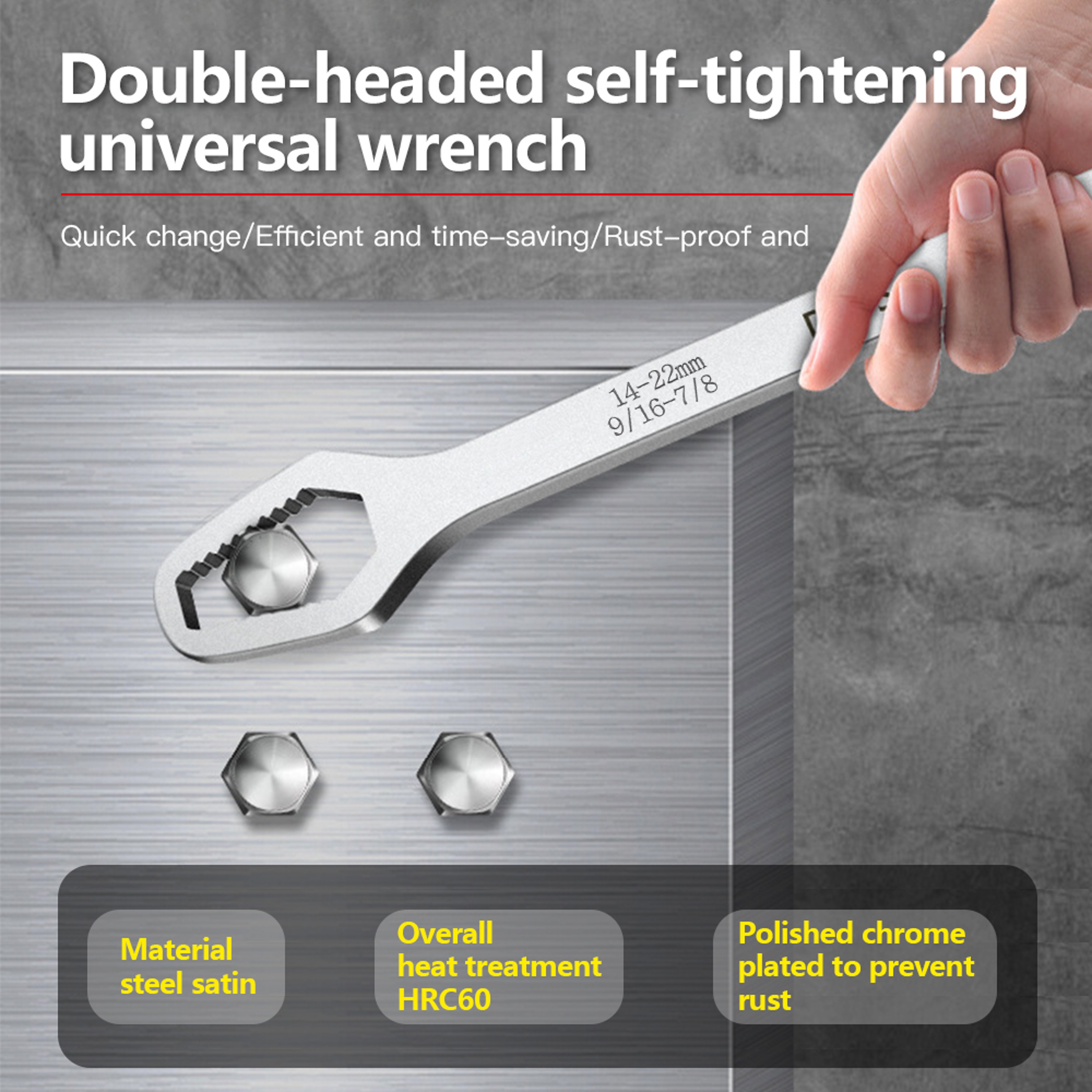 Universal Torx Wrench Self Tightening Adjustable Double Head Torx Spanner For Factory And Mechanica 3