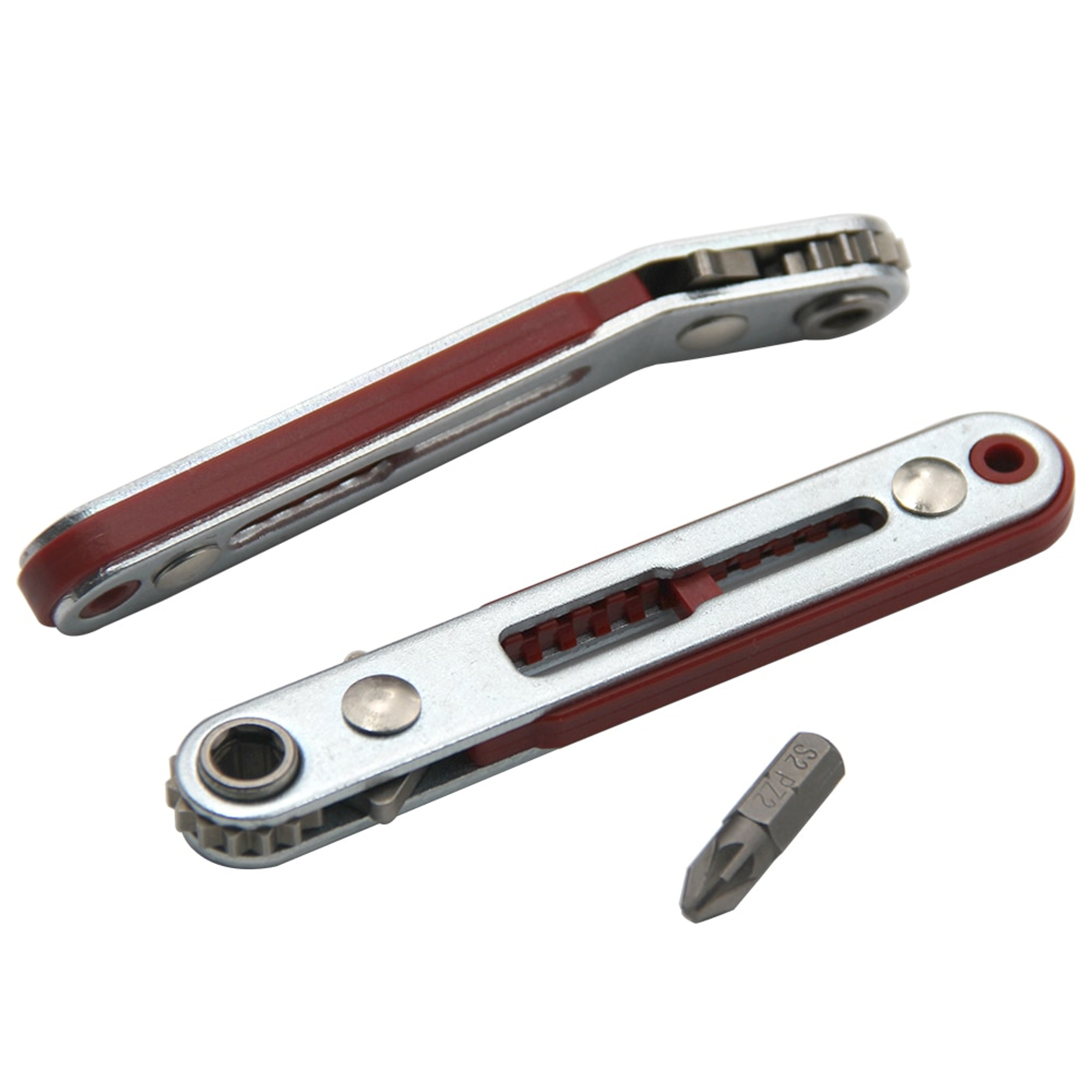Multifunctional Bidirectional Ratchet Screwdriver Tool With Elbow And Flat Head Wrench 0