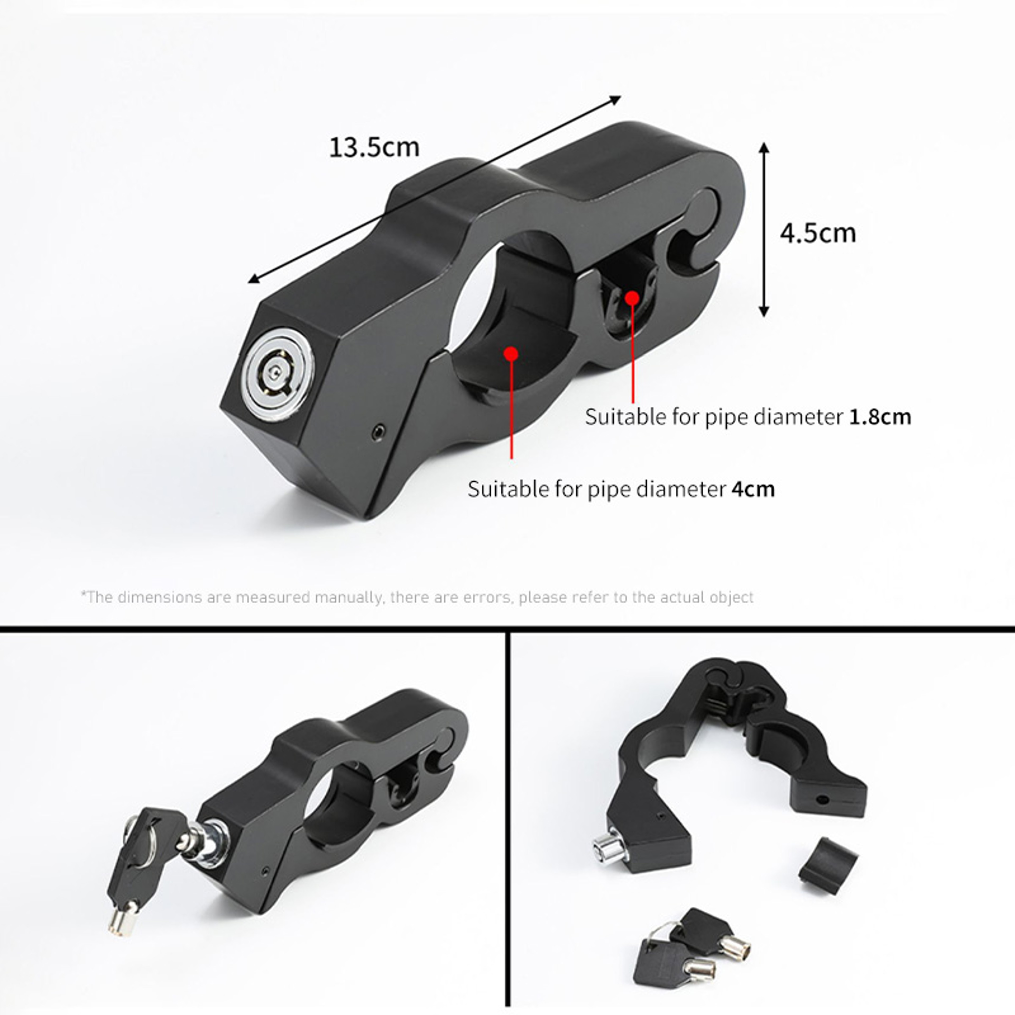 Motorcycle Handlebar Lock Brake Lever Security Anti Theft ATV  Dirt Bike Lock 4