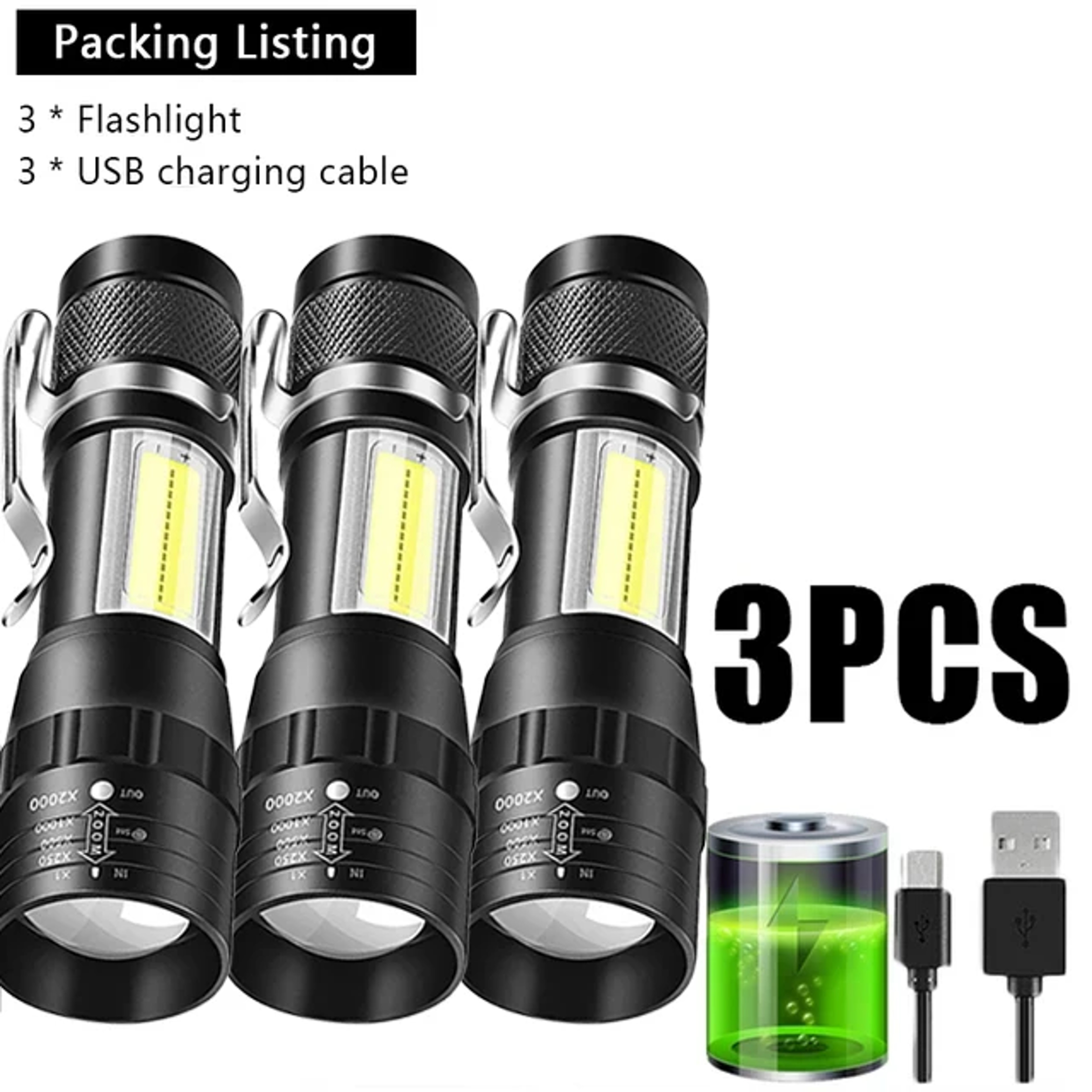 USB Rechargeable Mini Flashlight COBXPE Portable Torch For Camping And Emergencies 9