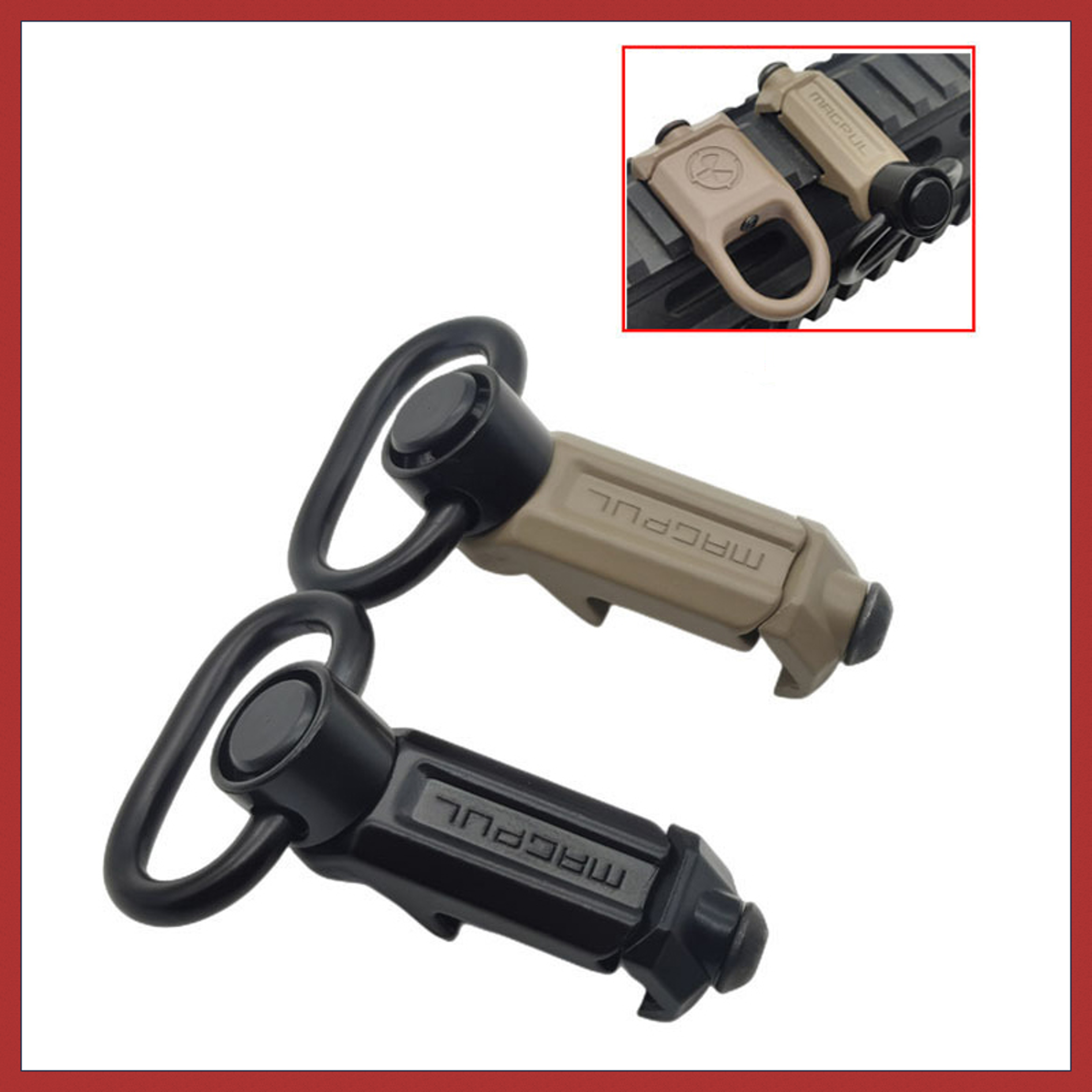 Heavy Duty Quick Detach Rail Mount For Mlok With Sling Swivel Picatinny Rail Mount Base 1