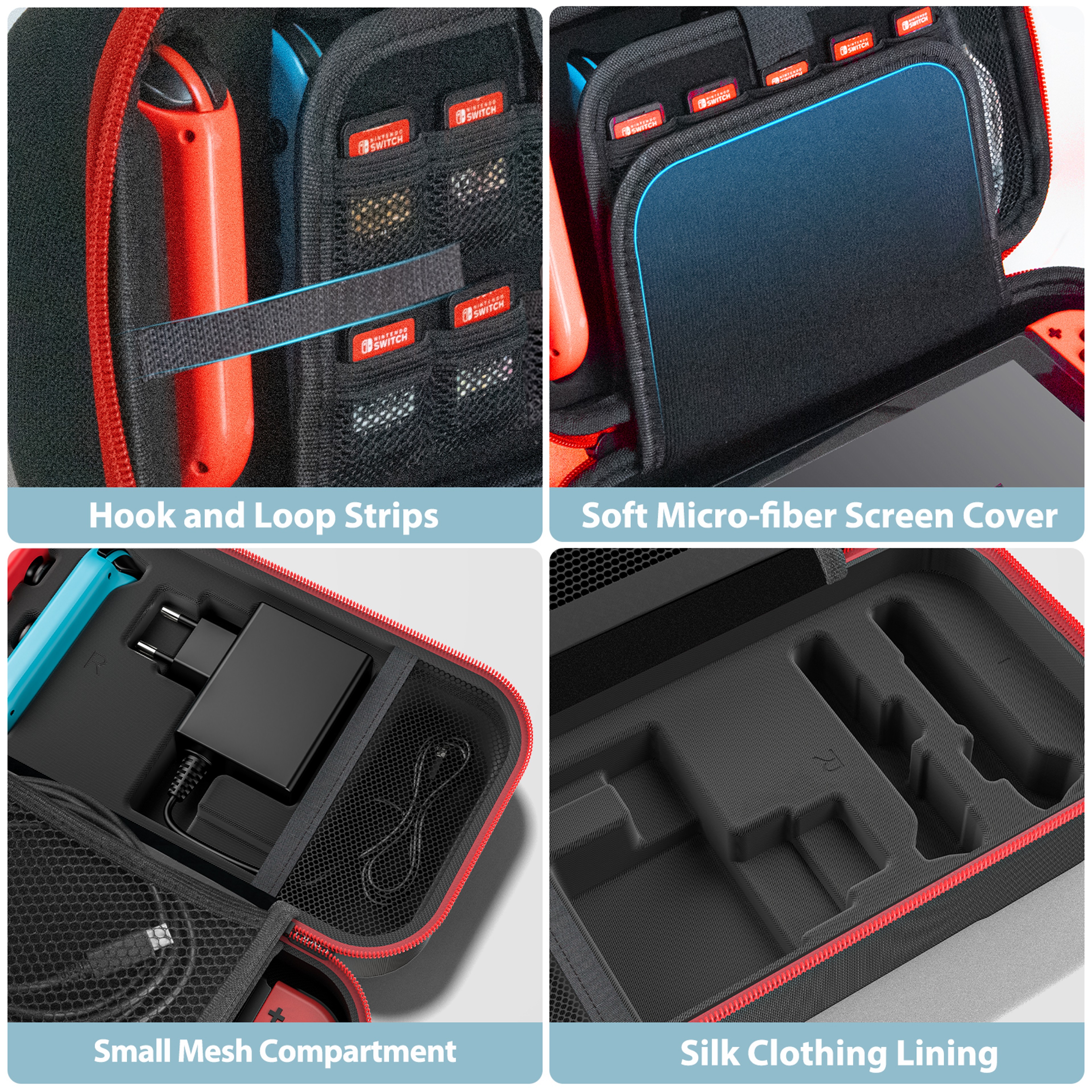Large Storage Bag For Switch Waterproof Travel Carrying Case For N Switch OLED Anti Scratch Protect 3