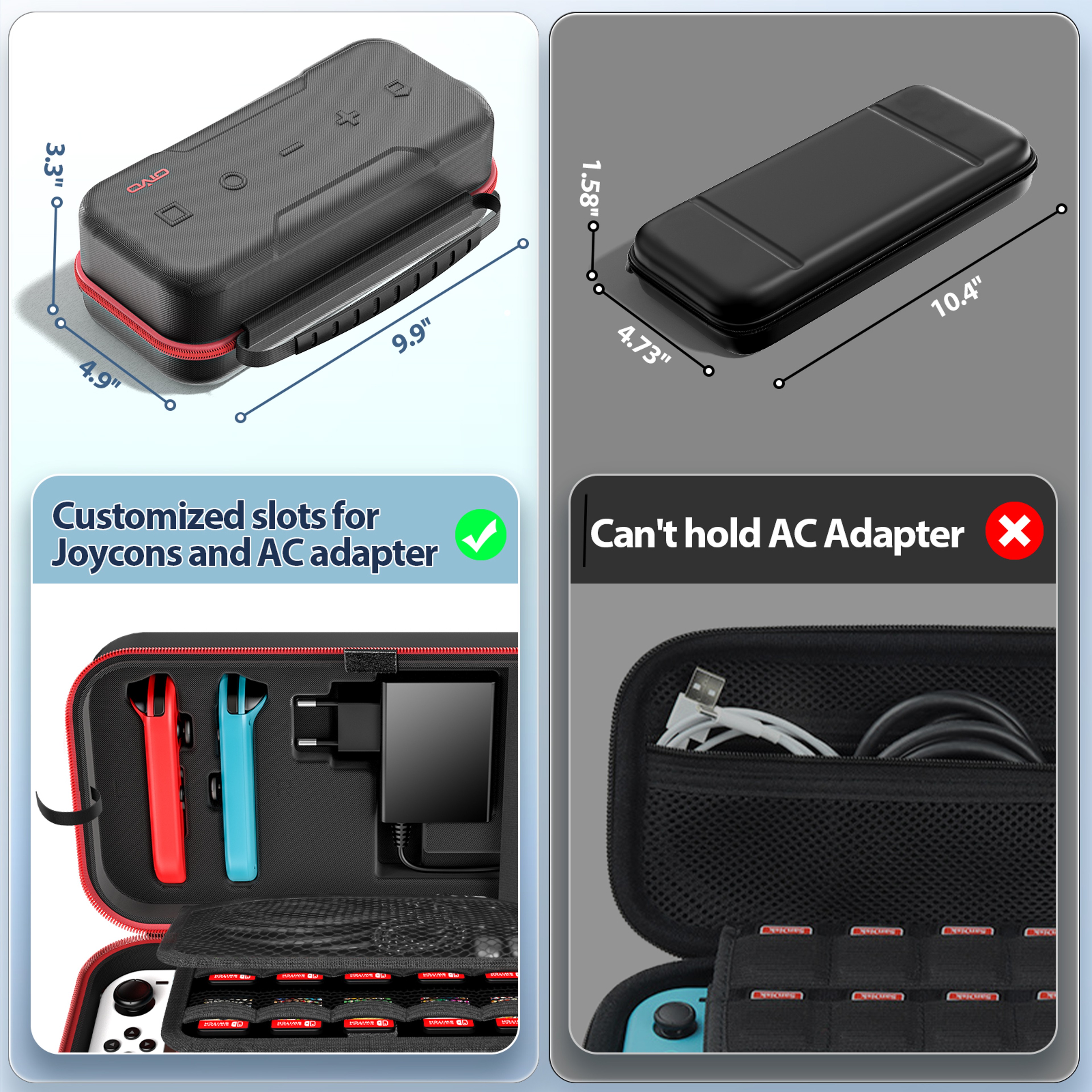 Large Storage Bag For Switch Waterproof Travel Carrying Case For N Switch OLED Anti Scratch Protect 7