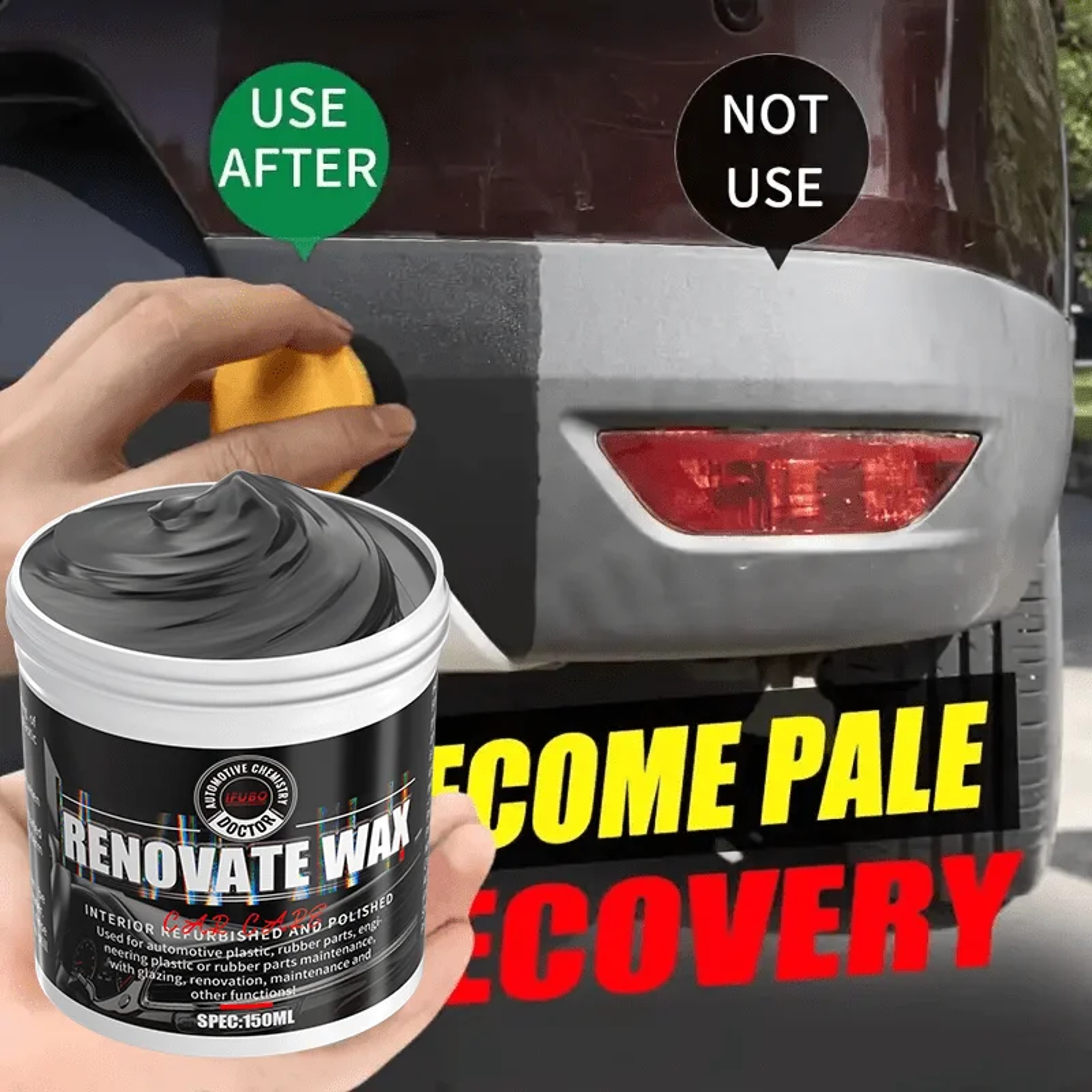 Car Bumper Repair Paste Restores Artificial Leather  Enhances Black Effect For Car Bumpers 2