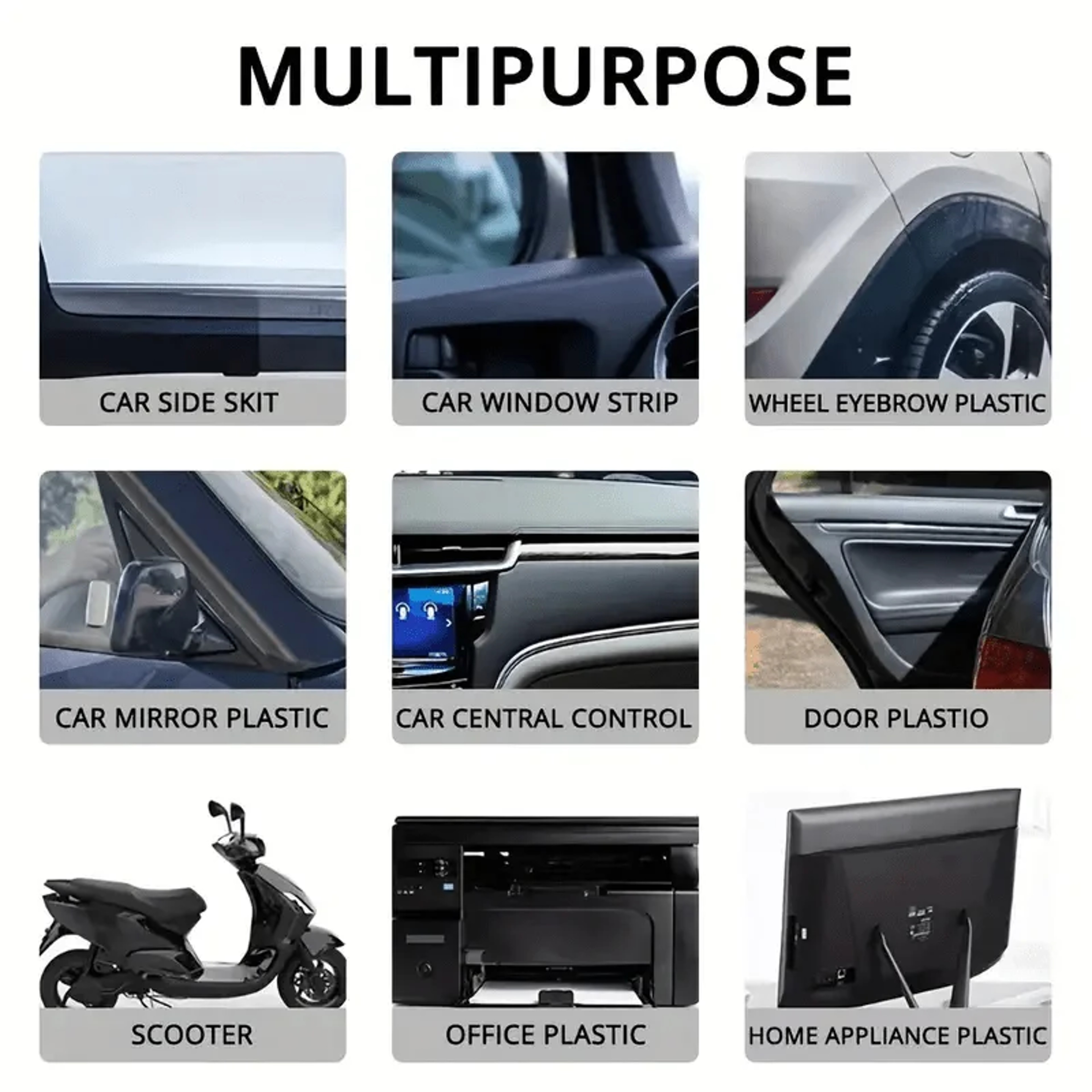 Car Bumper Repair Paste Restores Artificial Leather  Enhances Black Effect For Car Bumpers 6