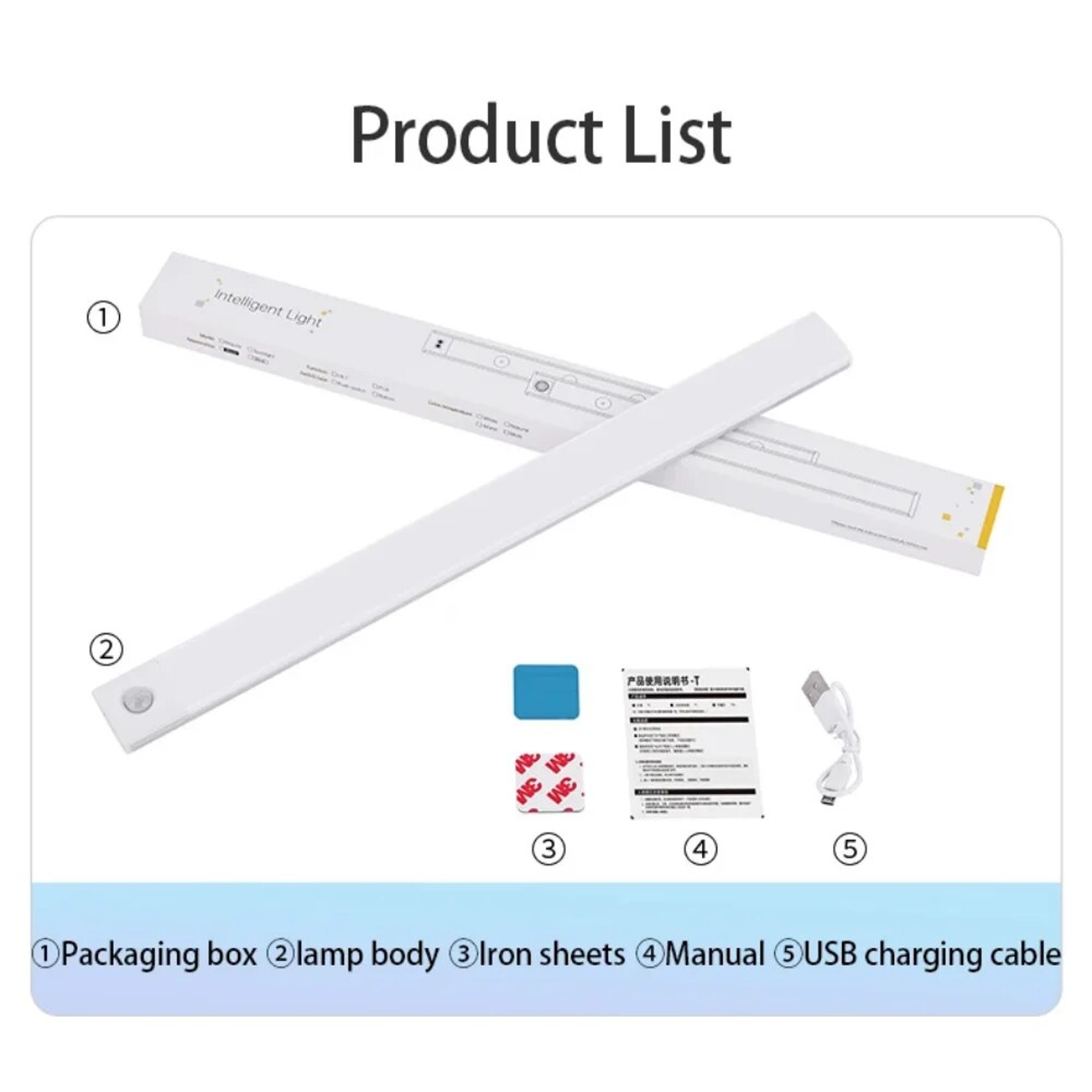 LED Cabinet Light USB Type C Rechargeable Motion Sensor Lamp For Kitchen Wardrobe  Cabinet 8