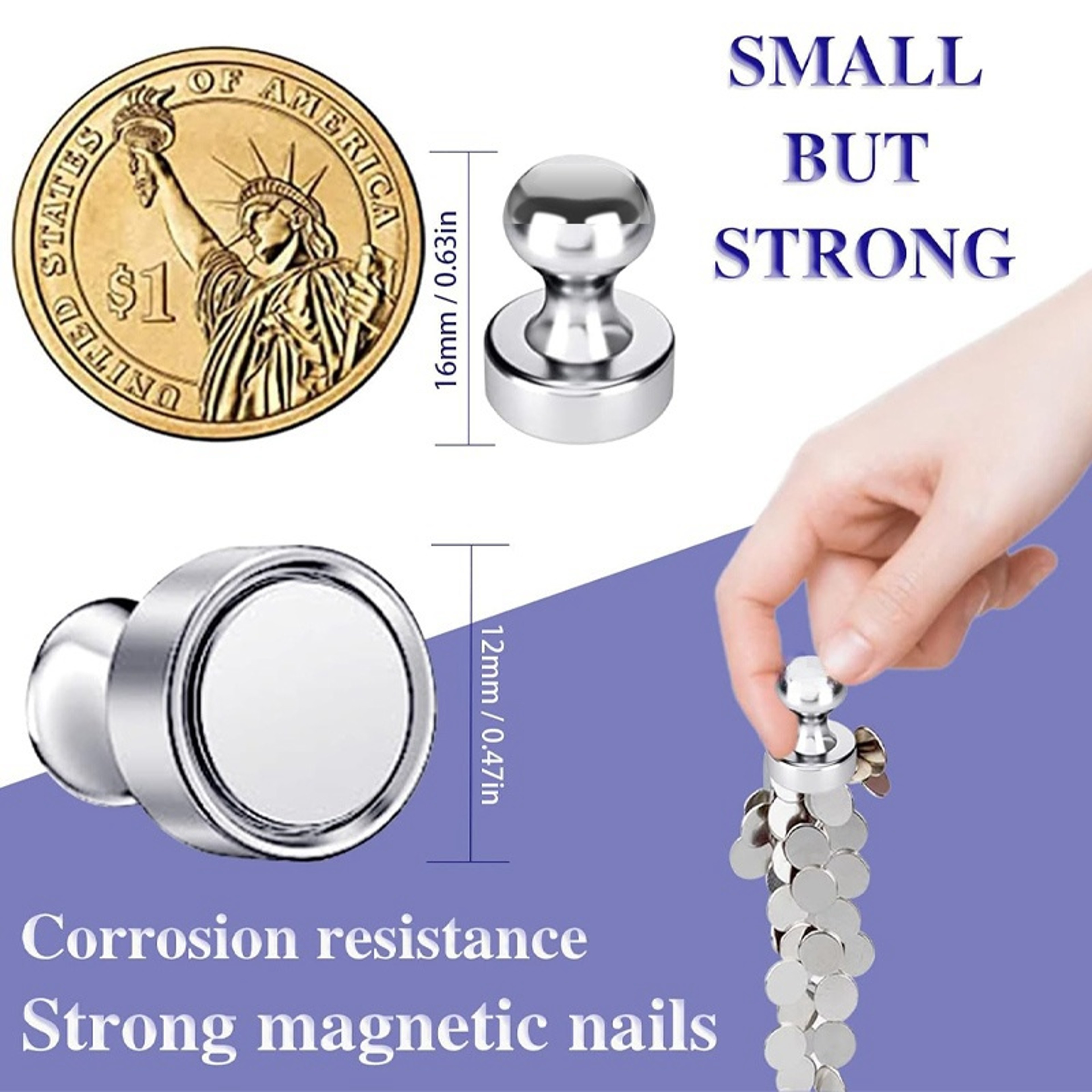 Magnetic Push Pins For Whiteboards And Fridges Portable Strong Magnets For Home  Office Organizatio 2