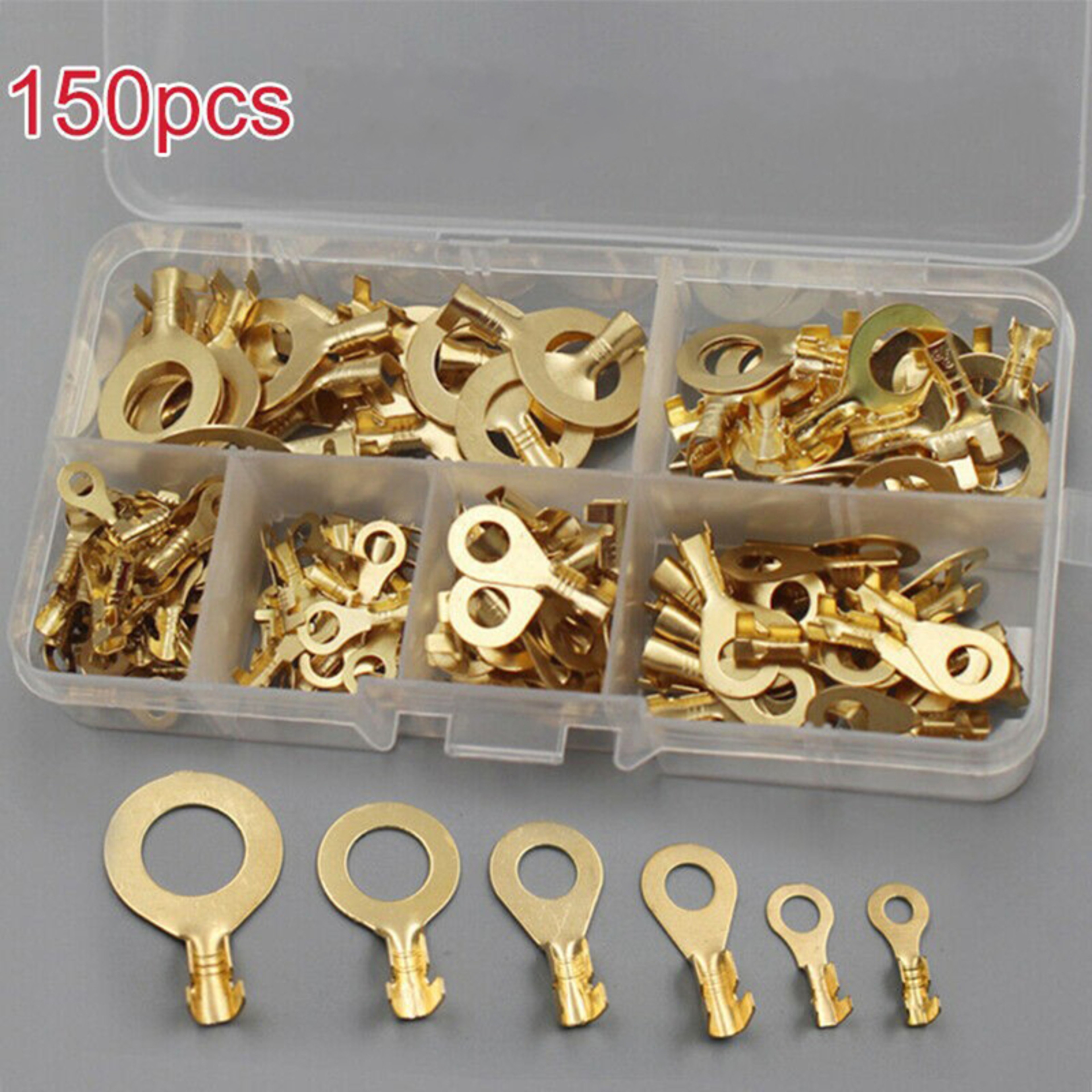 Copper Tab Wiring Nose Combination Set O Type Round Terminal Block Cold Pressed Copper Lugs 4