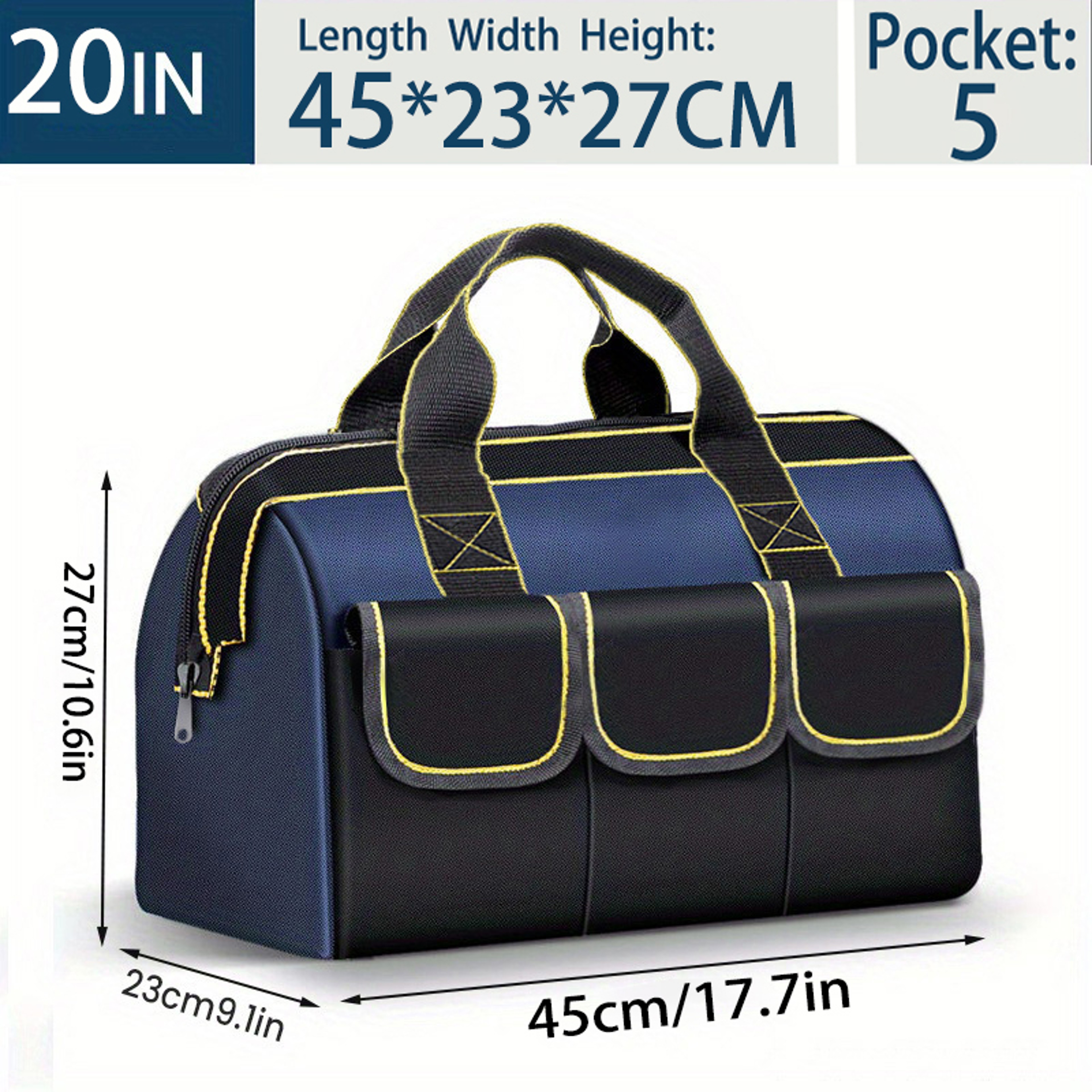 Multifunctional Tool Bag Durable Waterproof Multi Pocket Storage For Electricians  Handymen 6