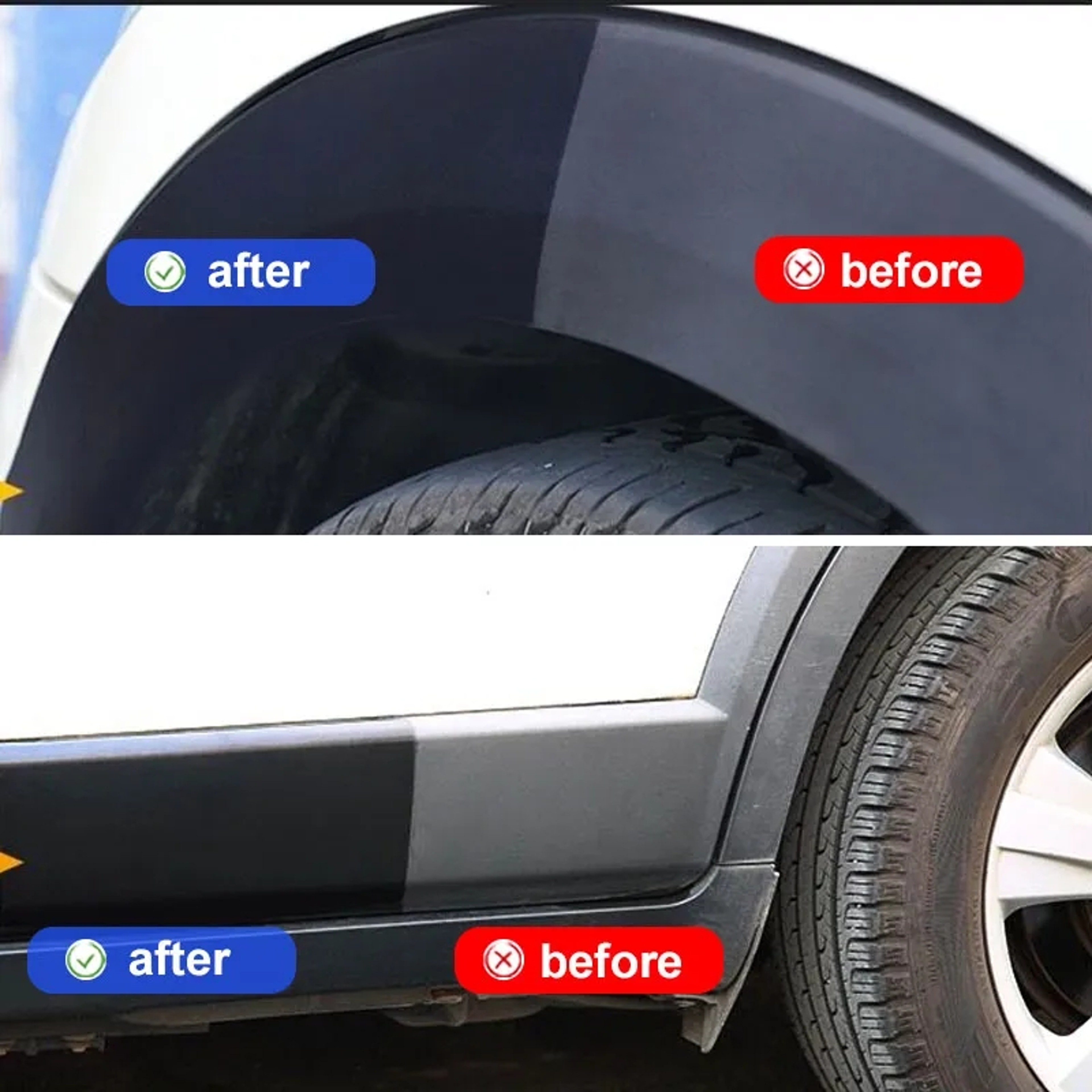 Car Plastic Restorer  Coating Agent Auto Trim Restoration Black Shine  UV Protection 7