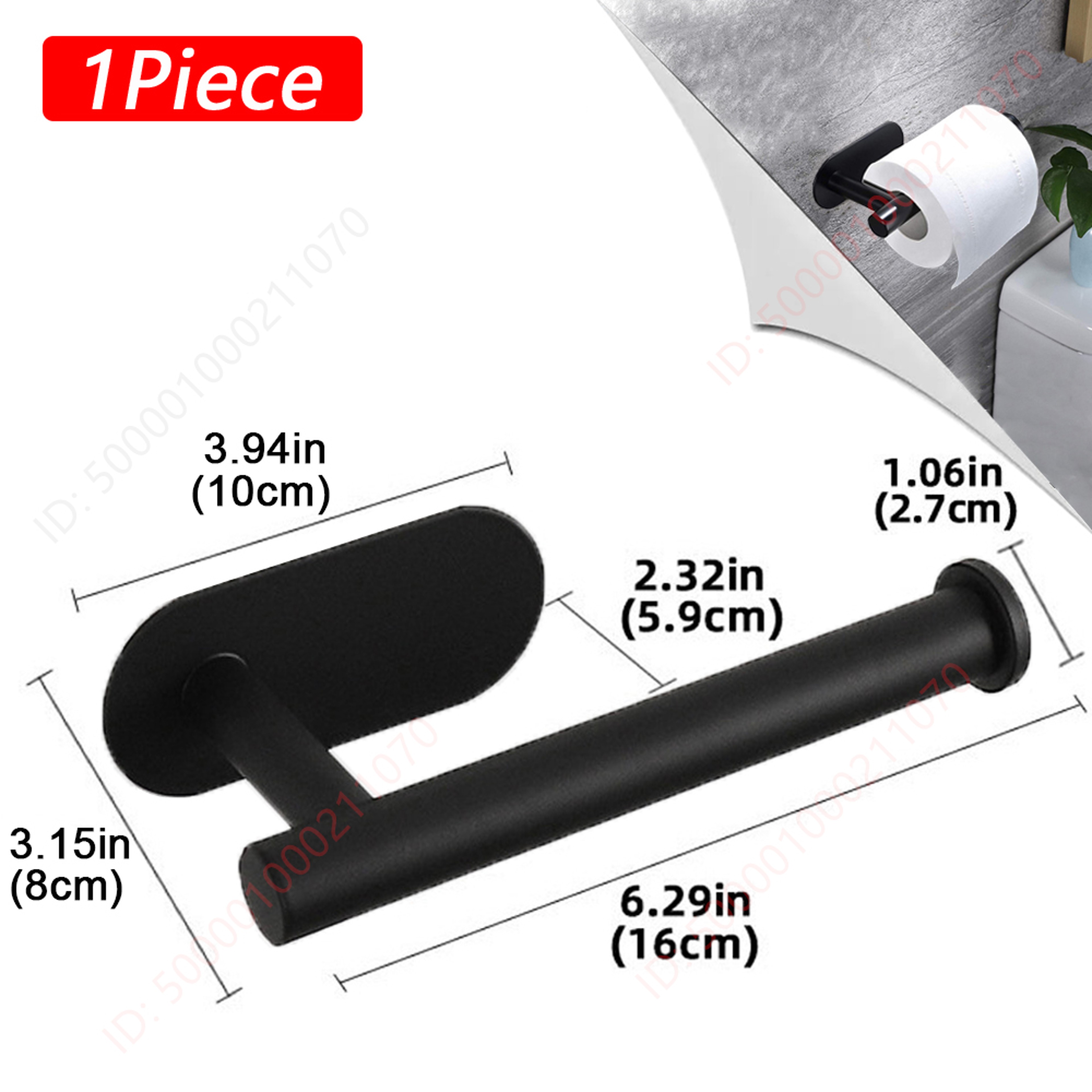 Stainless Steel Toilet Paper Rack  Kitchen Towel Holder Self Adhesive Space Saving Bathroom Storage 4
