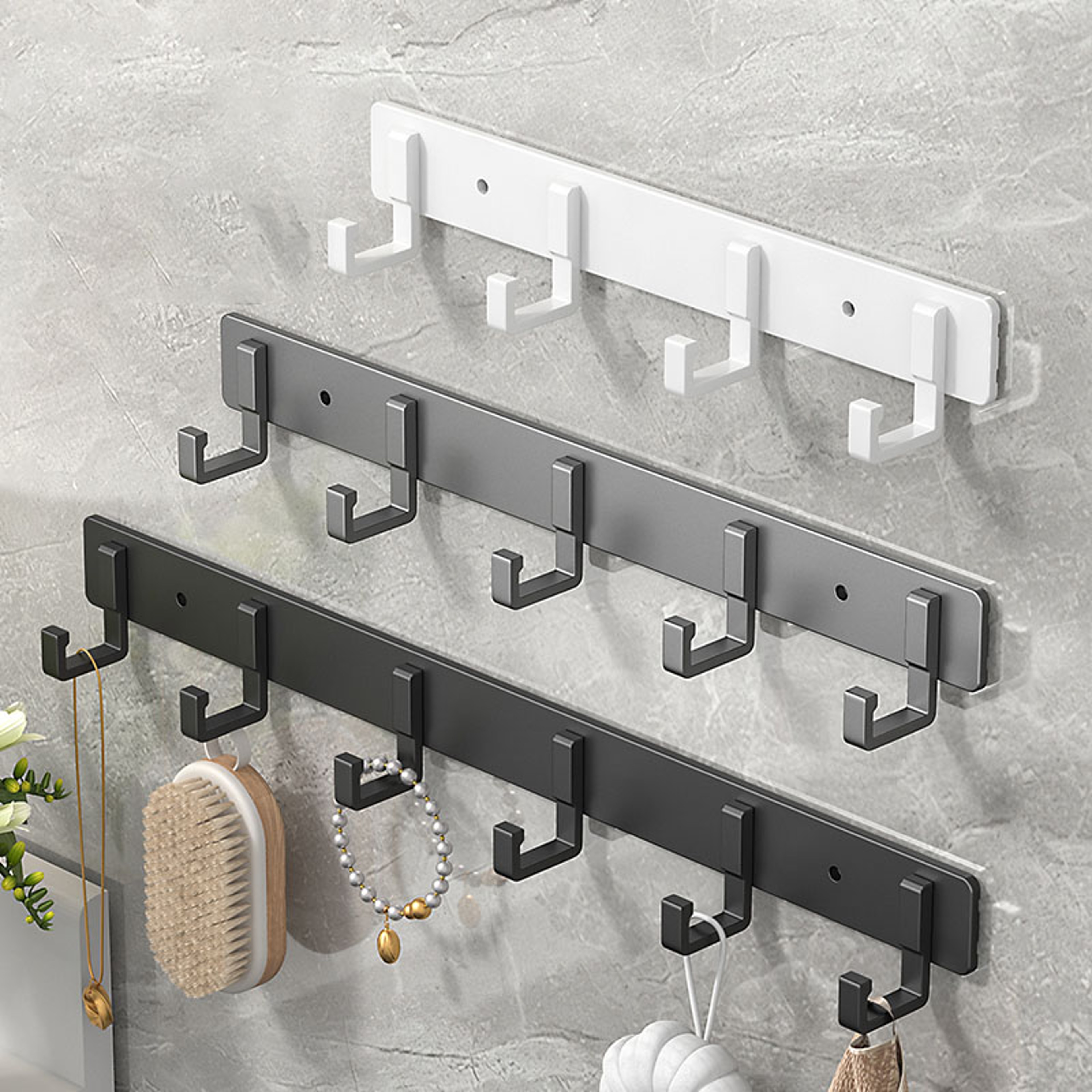 Strong Adhesive Wall Mounted Towel Hook No Drilling Heavy Duty Bathroom  Kitchen Hanger 3